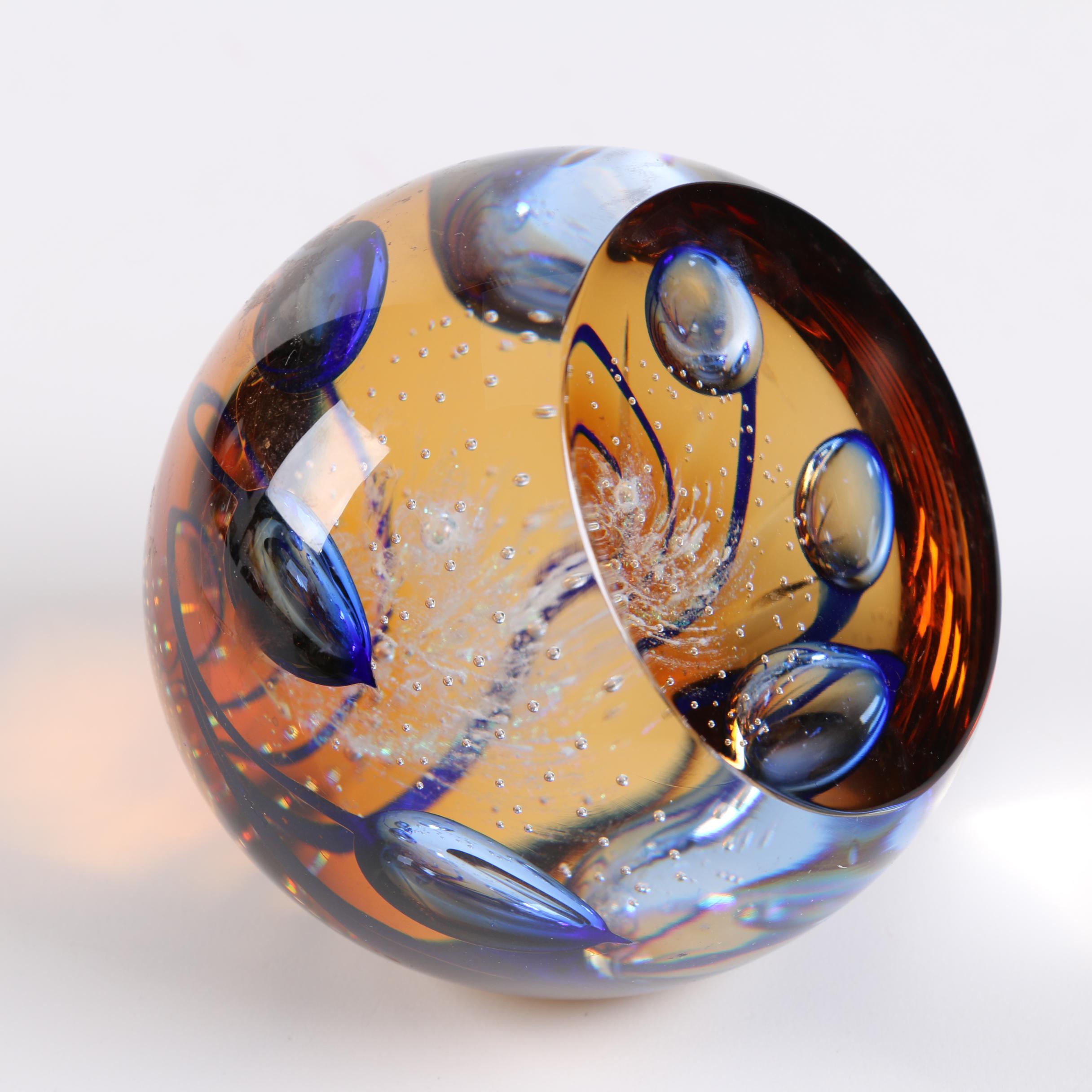 Scottish Galaxy Art Glass Paperweight