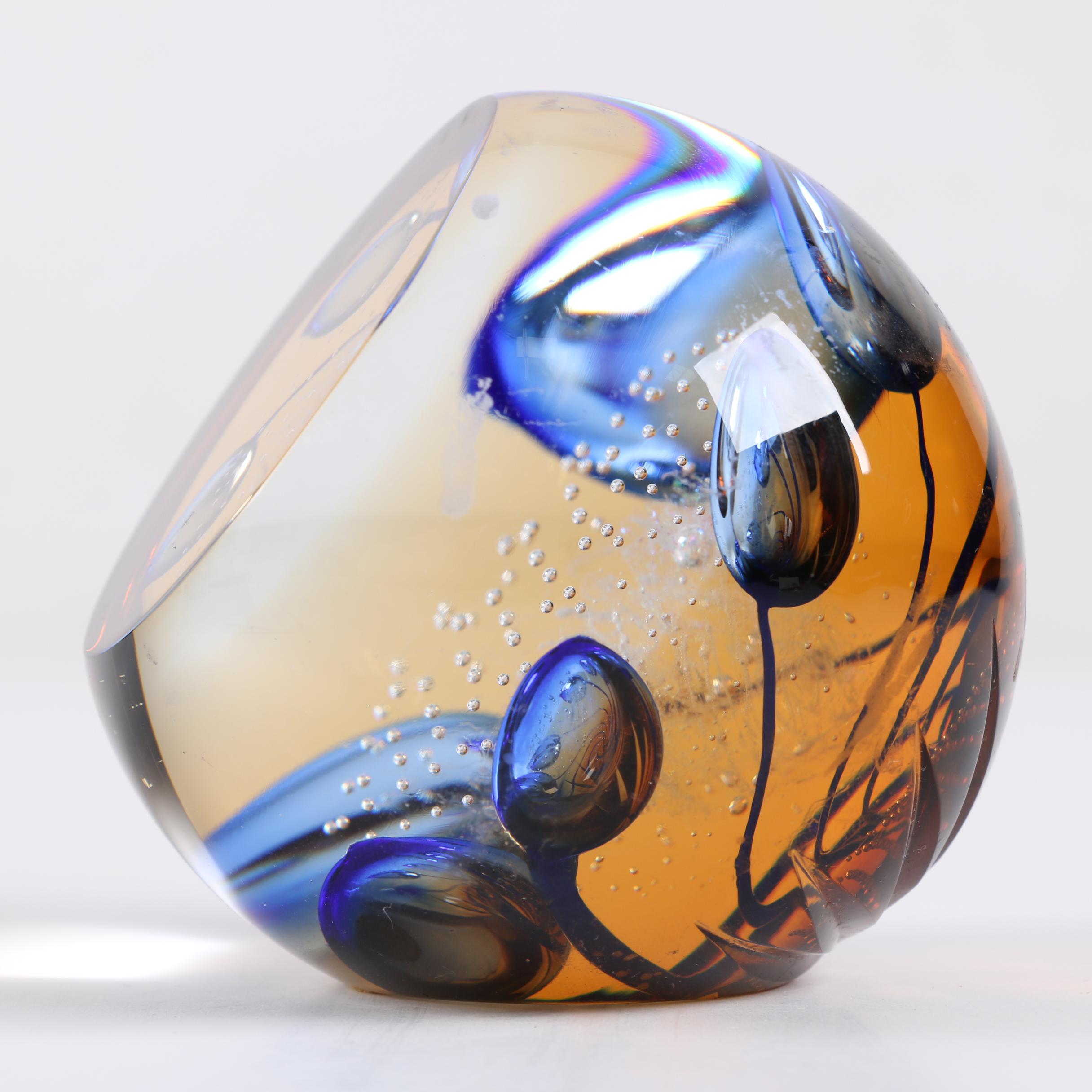 Scottish Galaxy Art Glass Paperweight