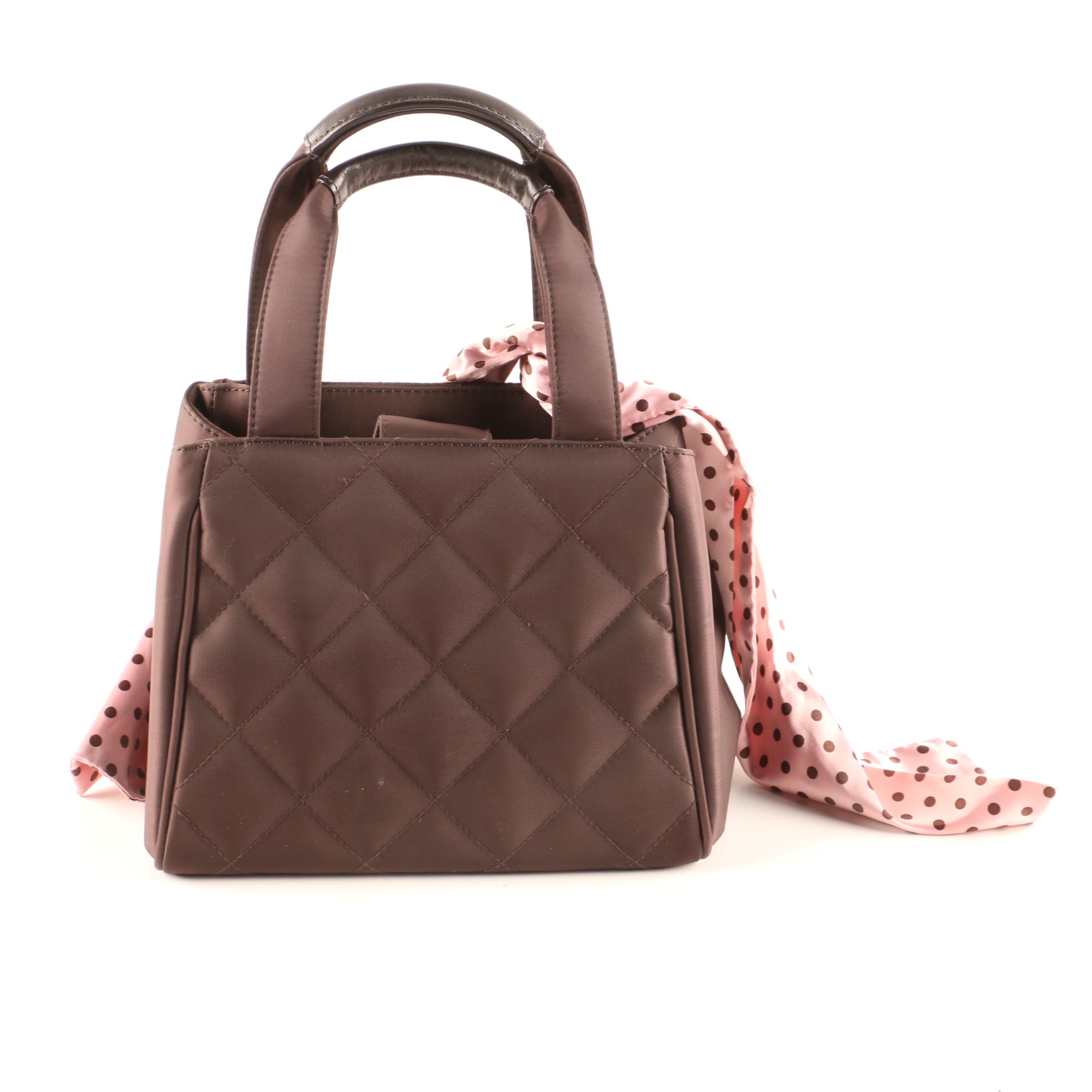 My Flat in London Quilted Brown Fabric Handbag
