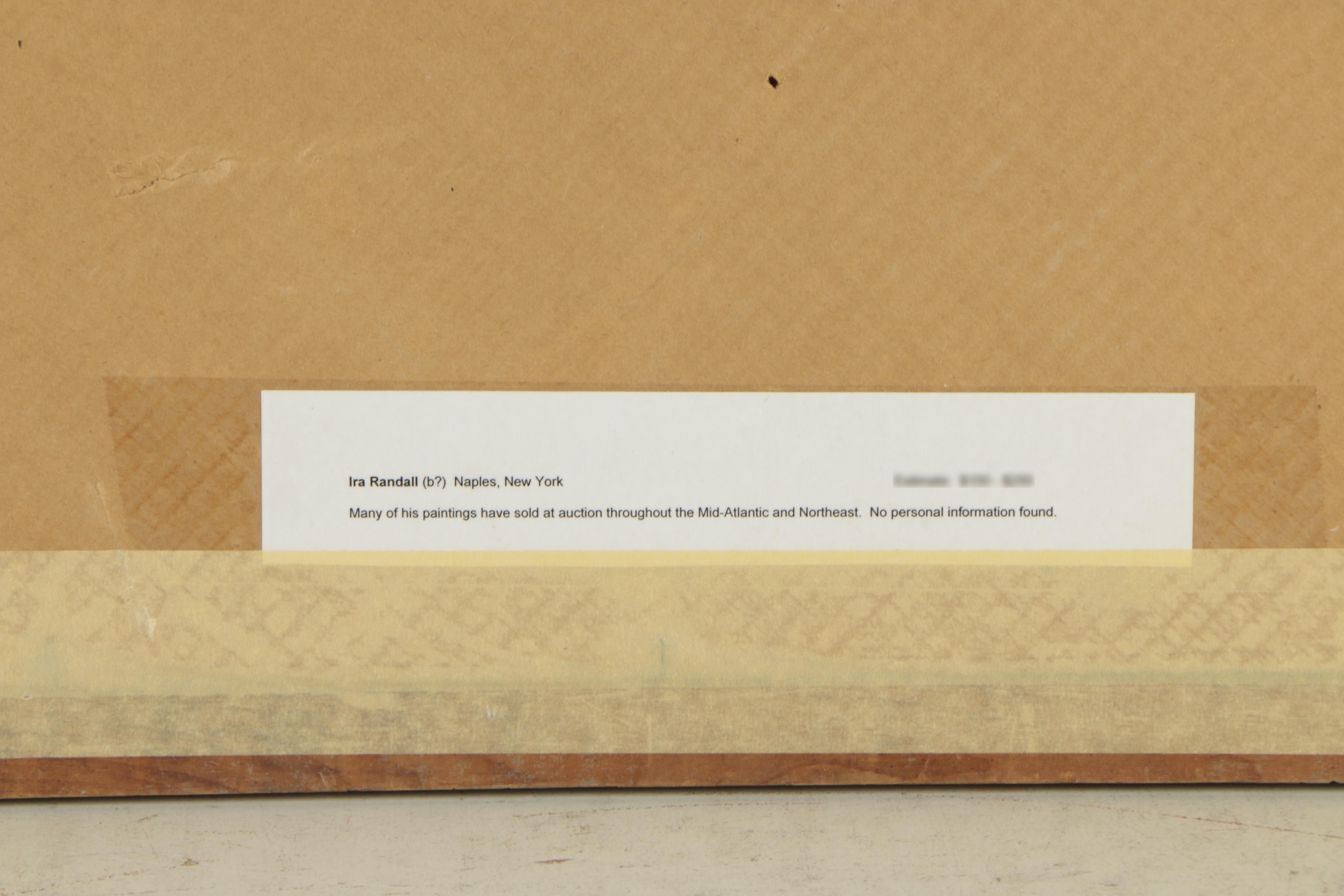 Ira Randall Watercolor Painting "Old Salem N.C."