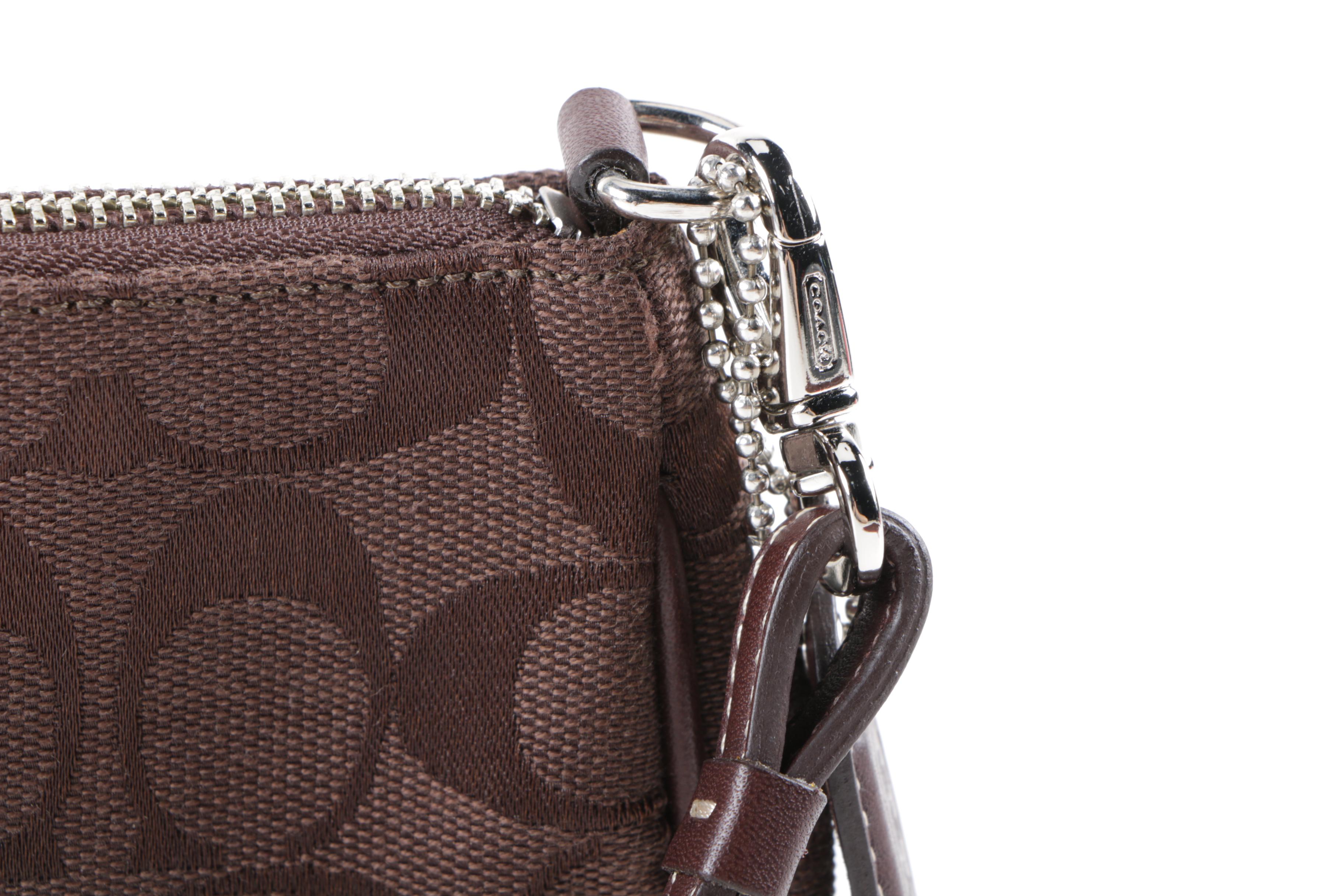 Coach Brown Signature Canvas and Leather Mini Handbag