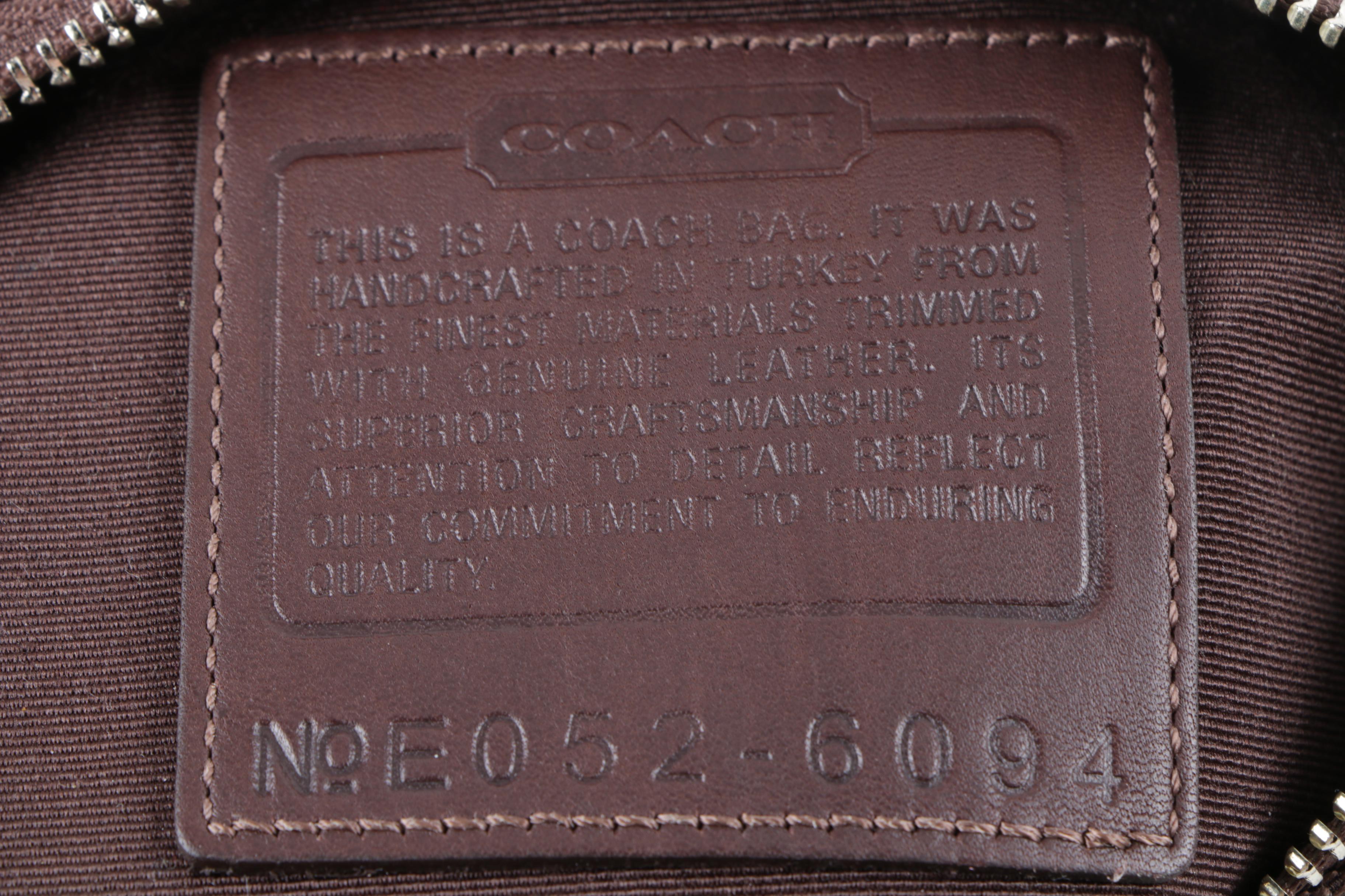 Coach Brown Signature Canvas and Leather Mini Handbag