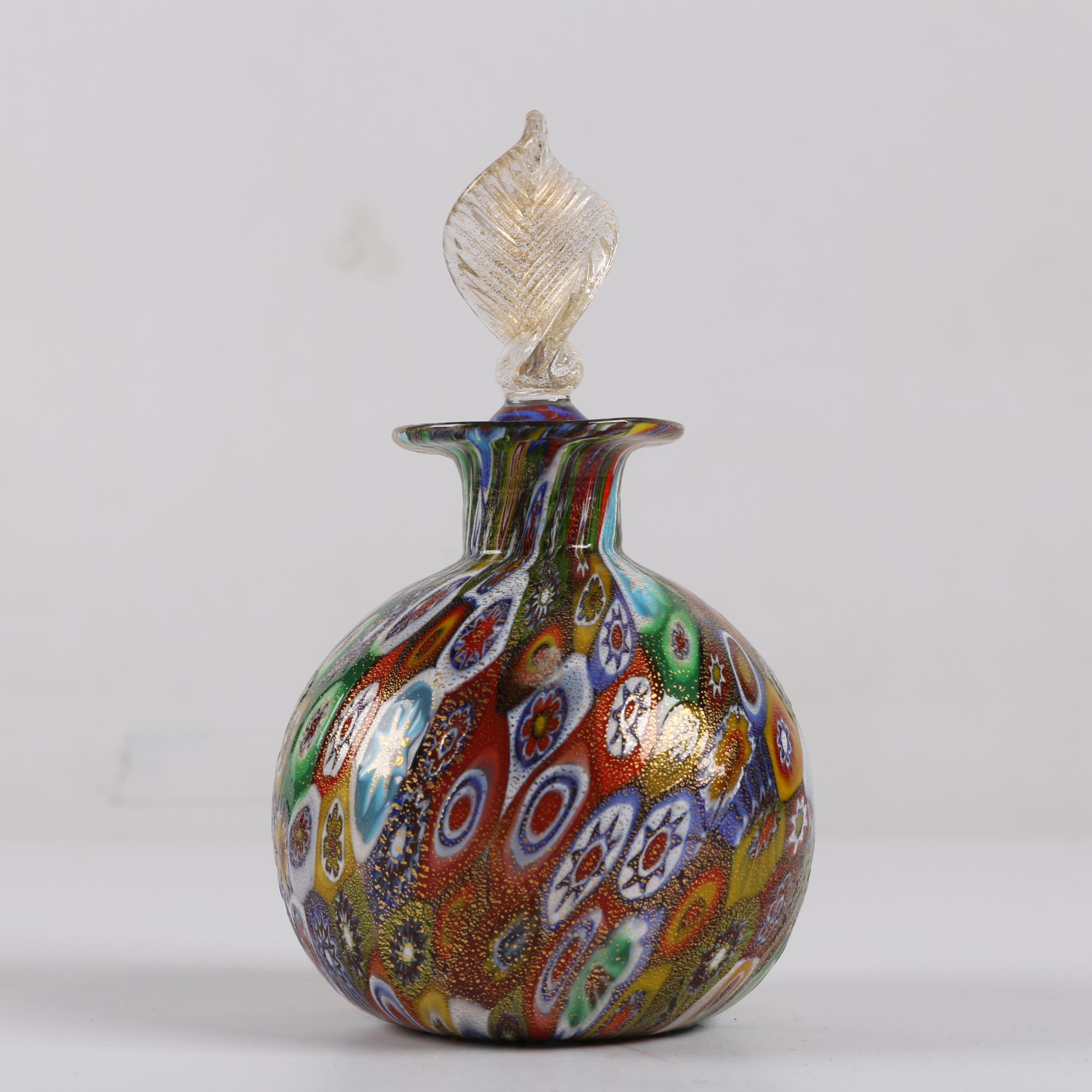 Art Glass Millefiori Perfume Bottle