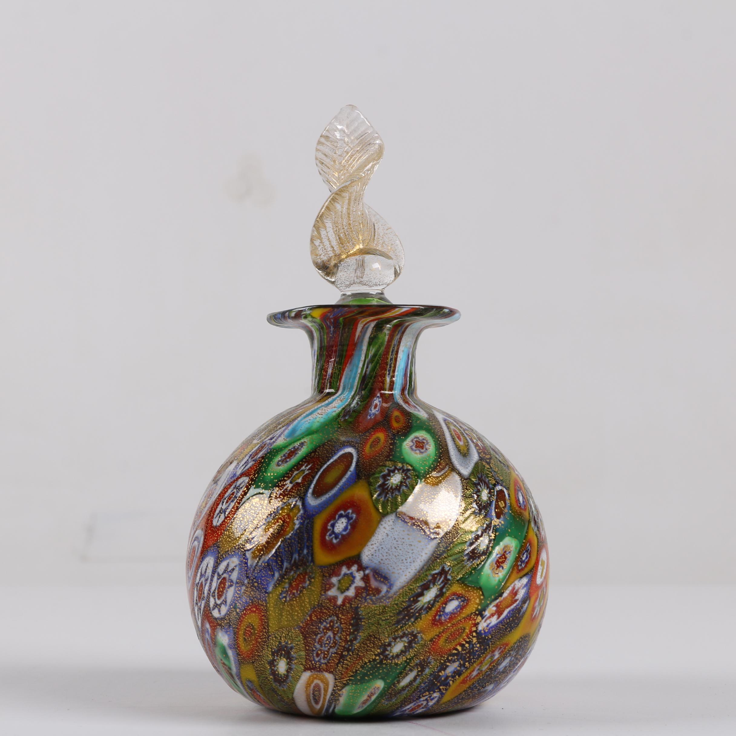 Art Glass Millefiori Perfume Bottle