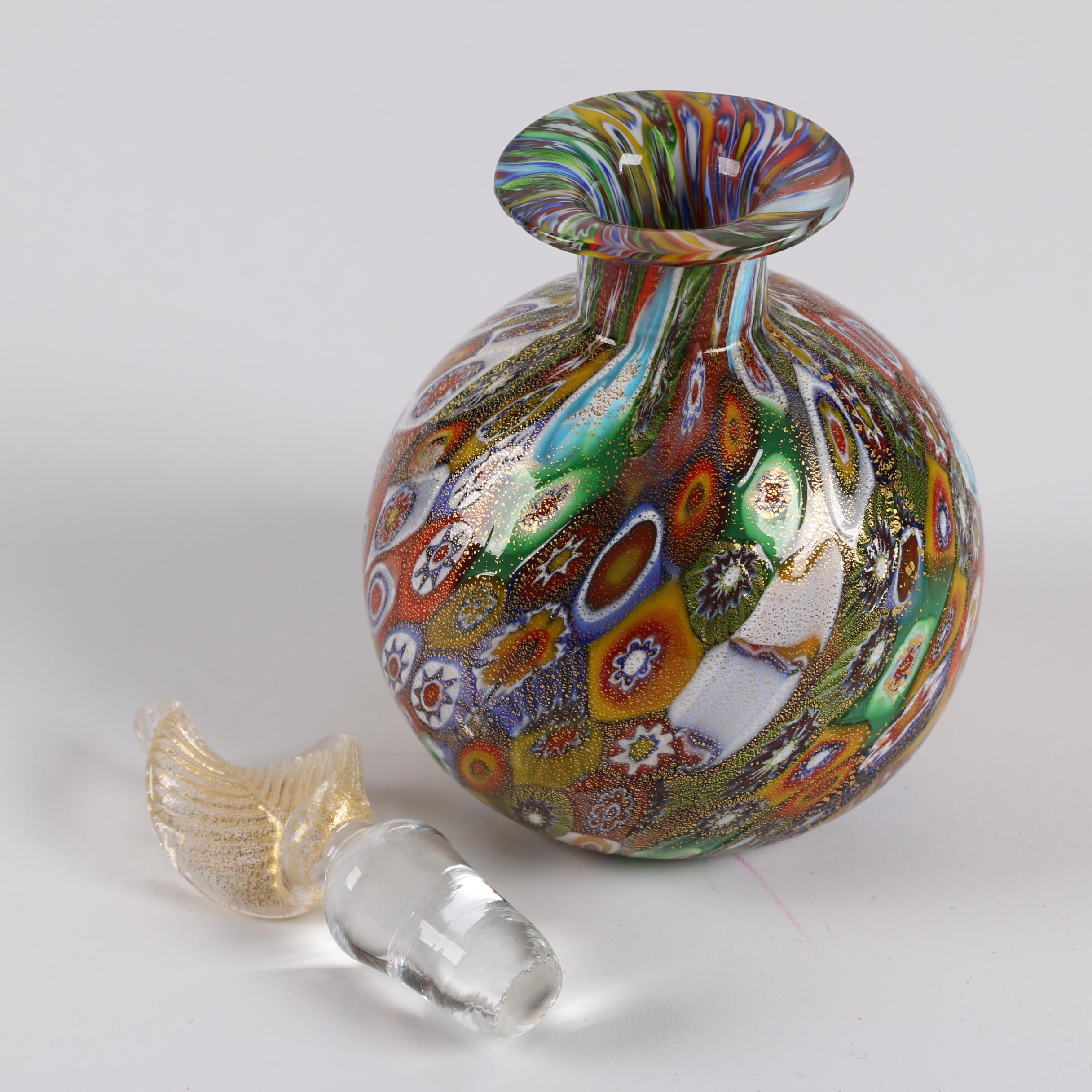 Art Glass Millefiori Perfume Bottle