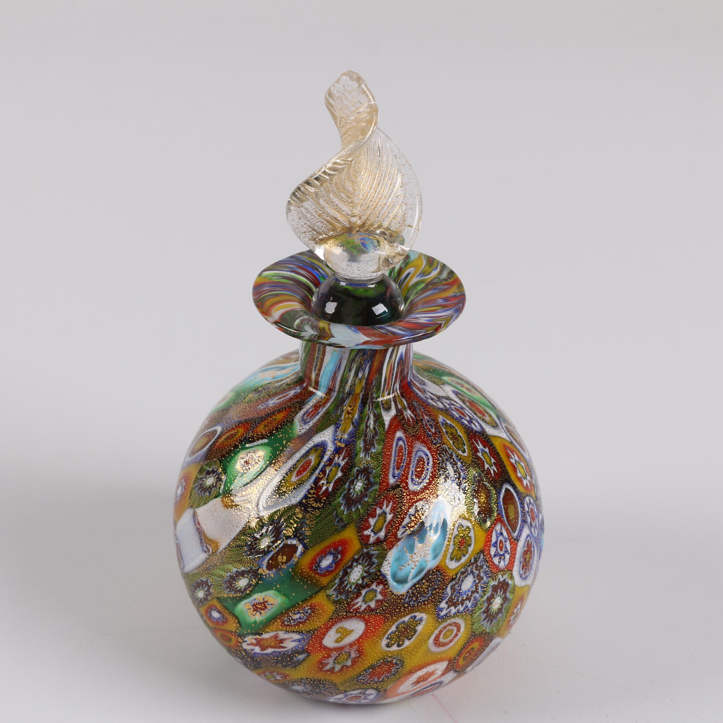 Art Glass Millefiori Perfume Bottle