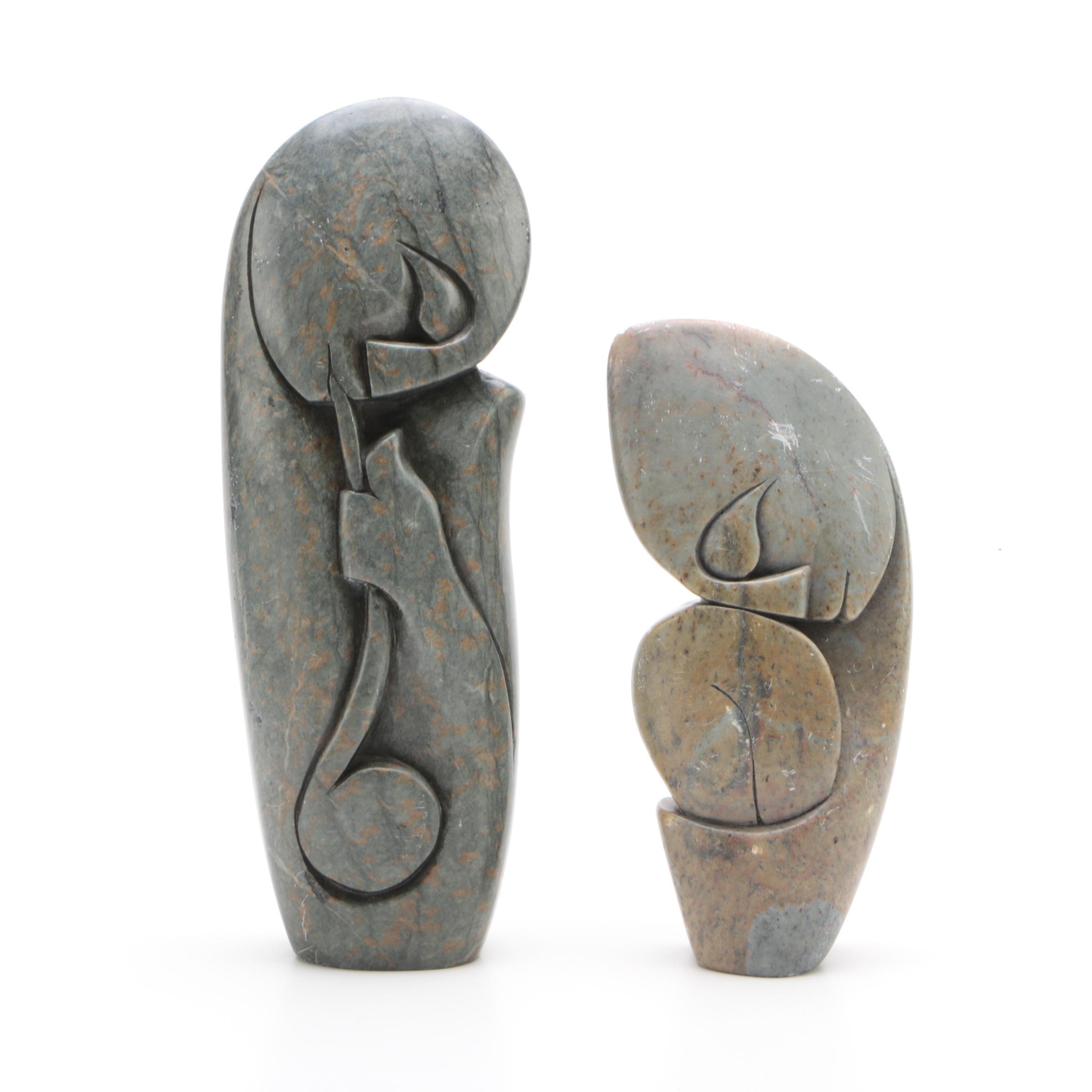 Shona Style Carved Soapstone Figures