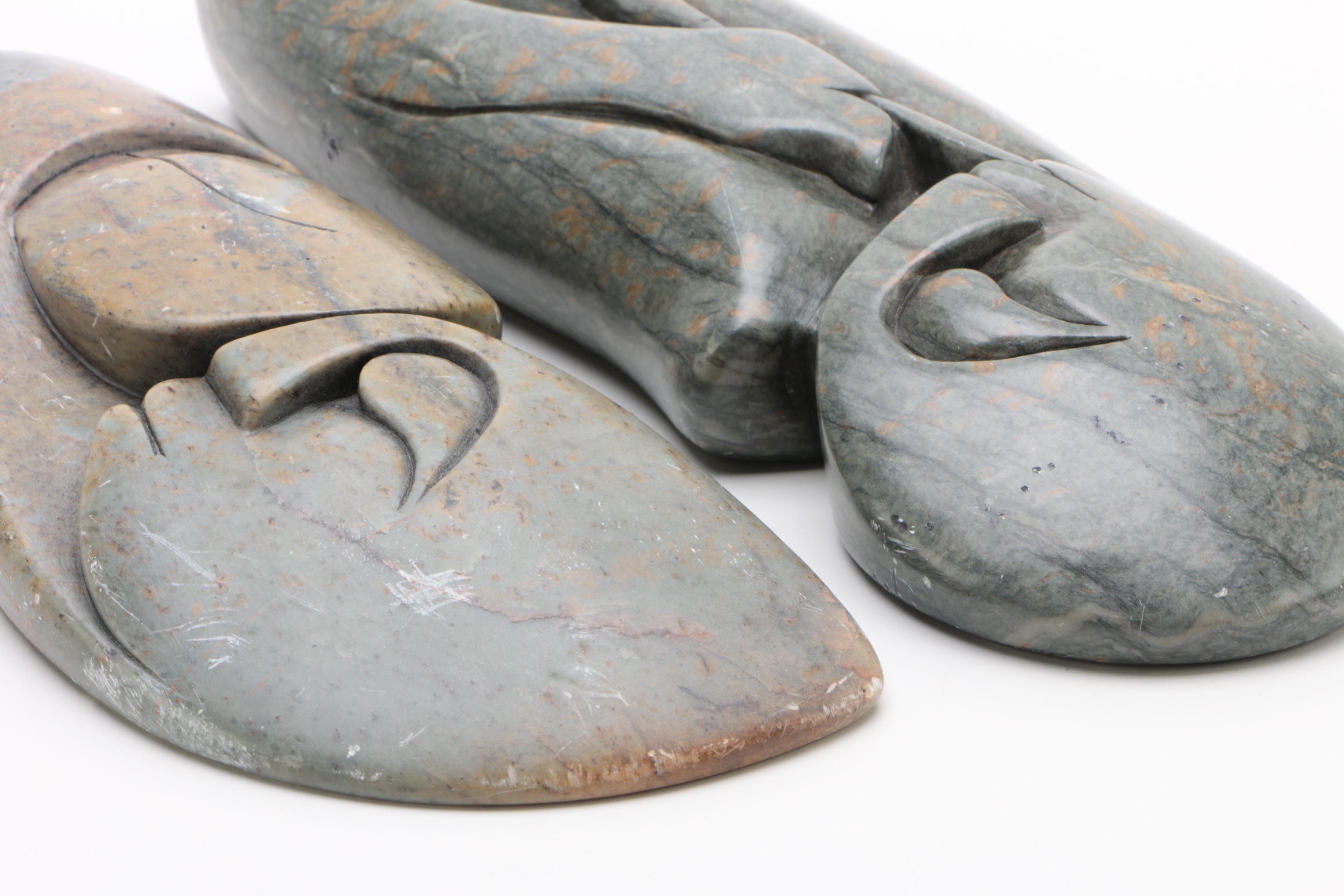 Shona Style Carved Soapstone Figures