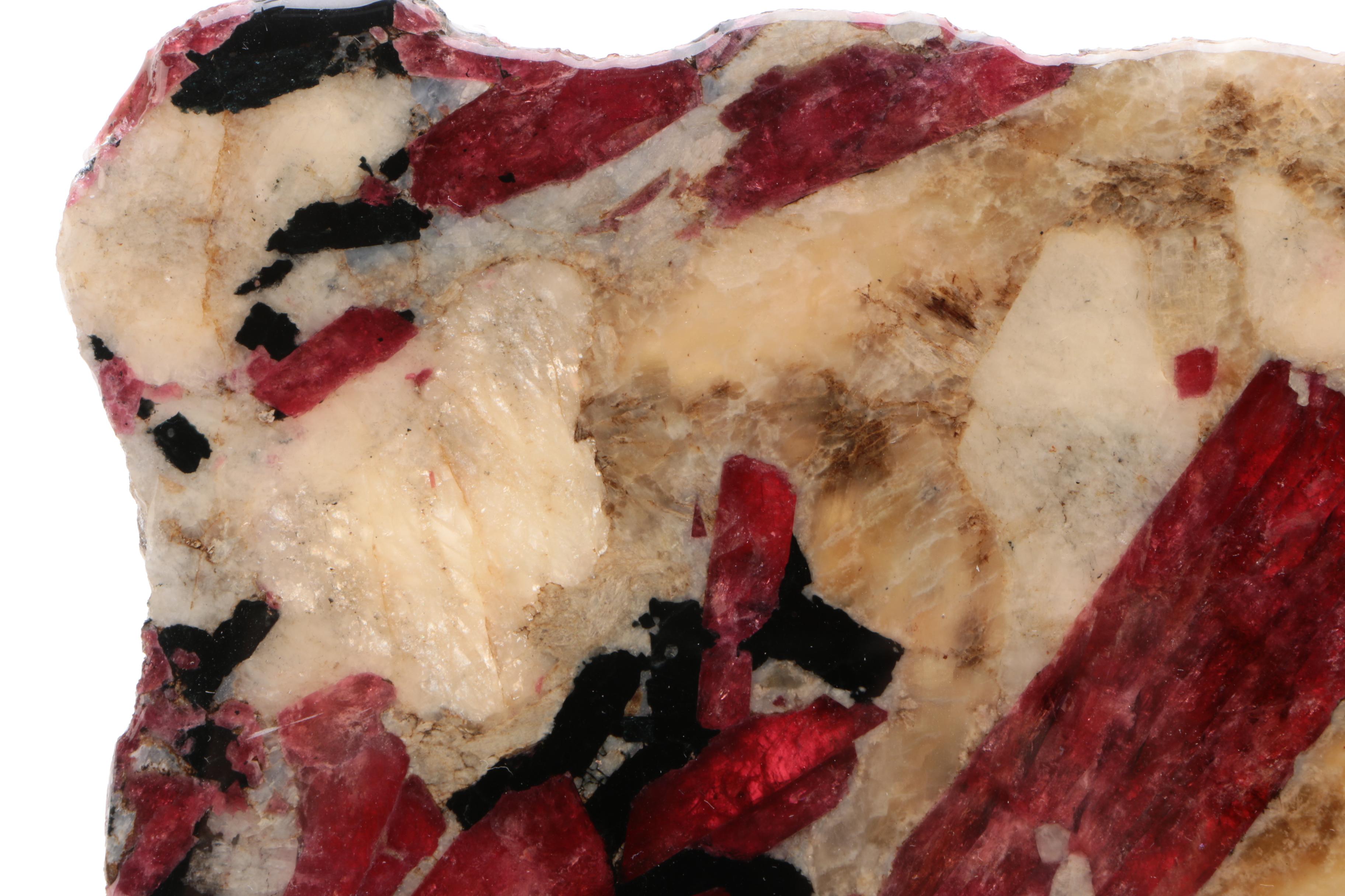 Tourmaline With Albite Slab And Stand