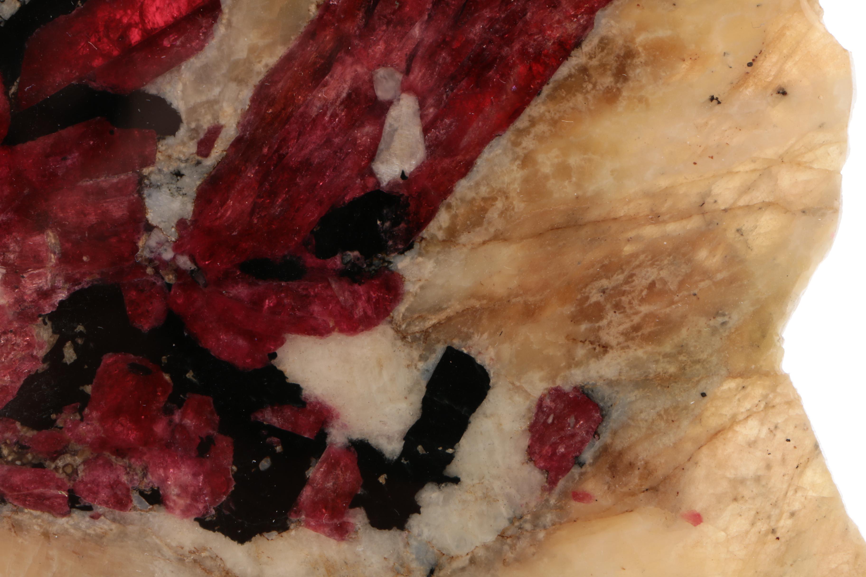 Tourmaline With Albite Slab And Stand