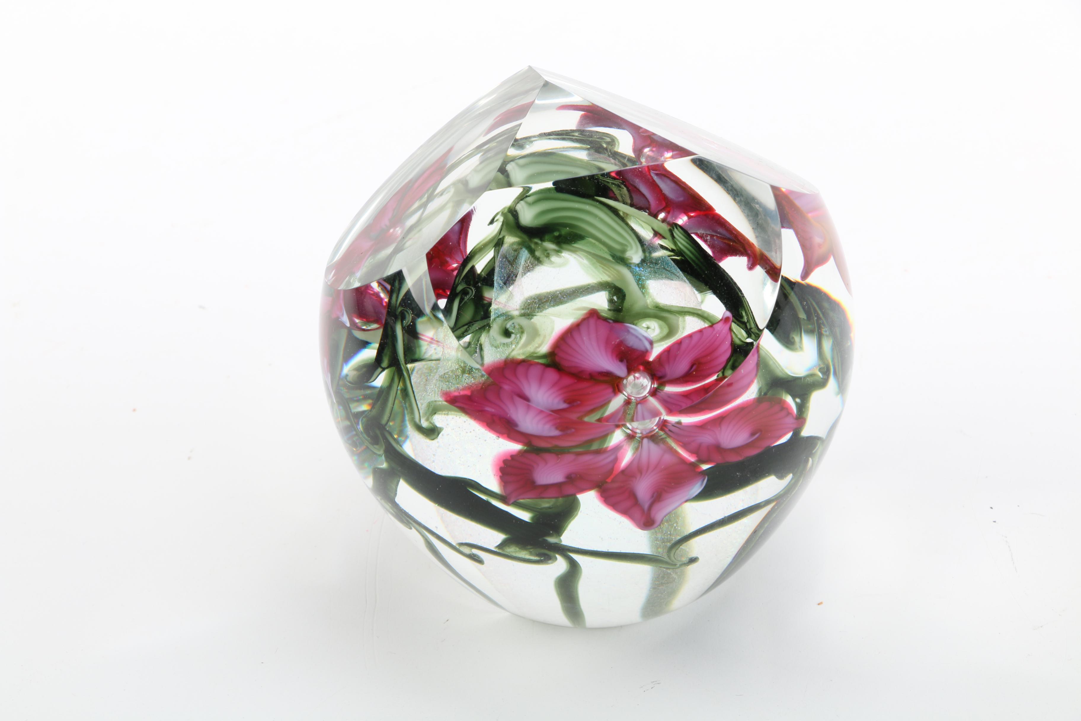 Limited Edition Vandermark Glass Paperweight by Doug Merritt