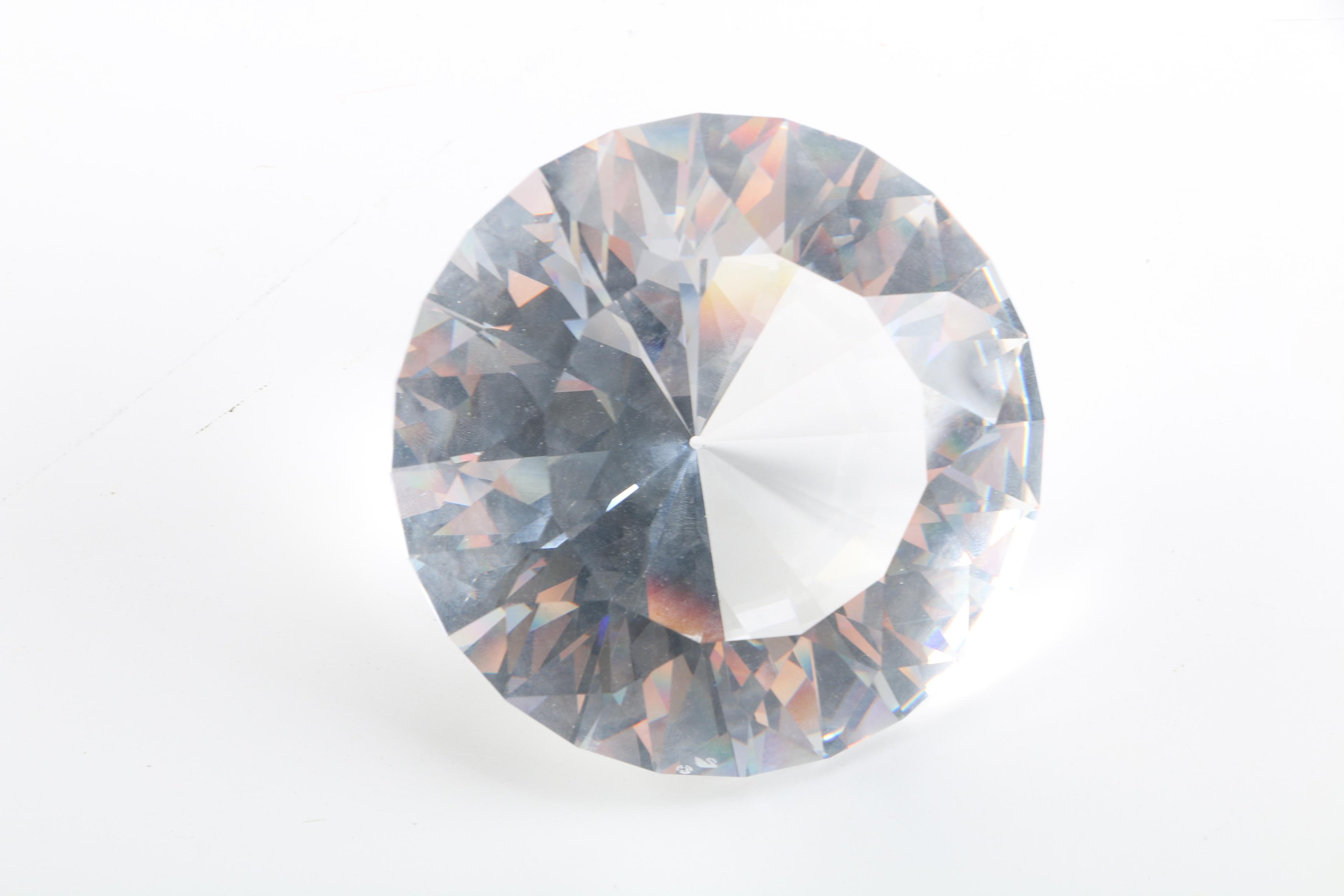 Faceted Crystal "Diamond" Paperweight