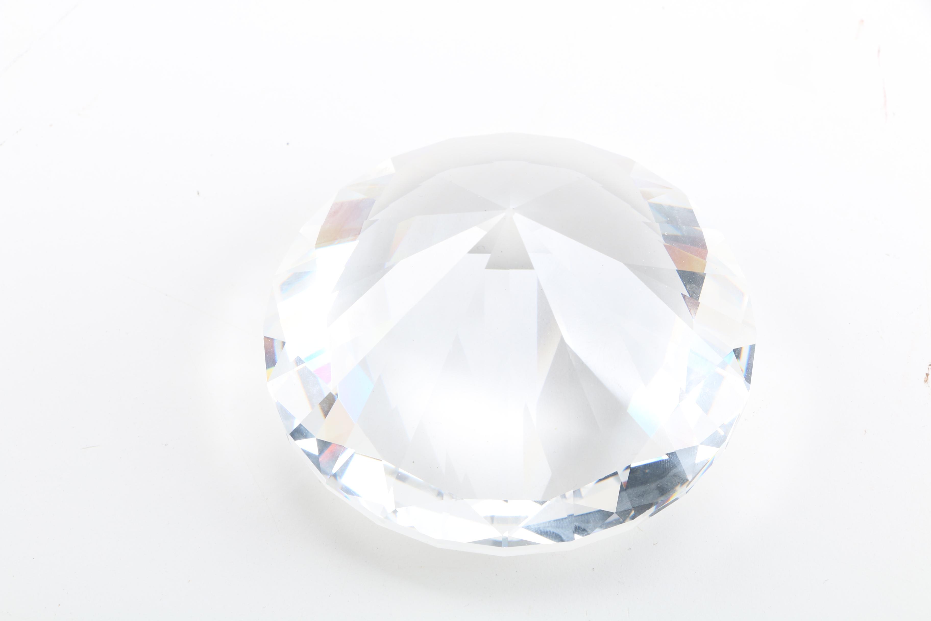 Faceted Crystal "Diamond" Paperweight