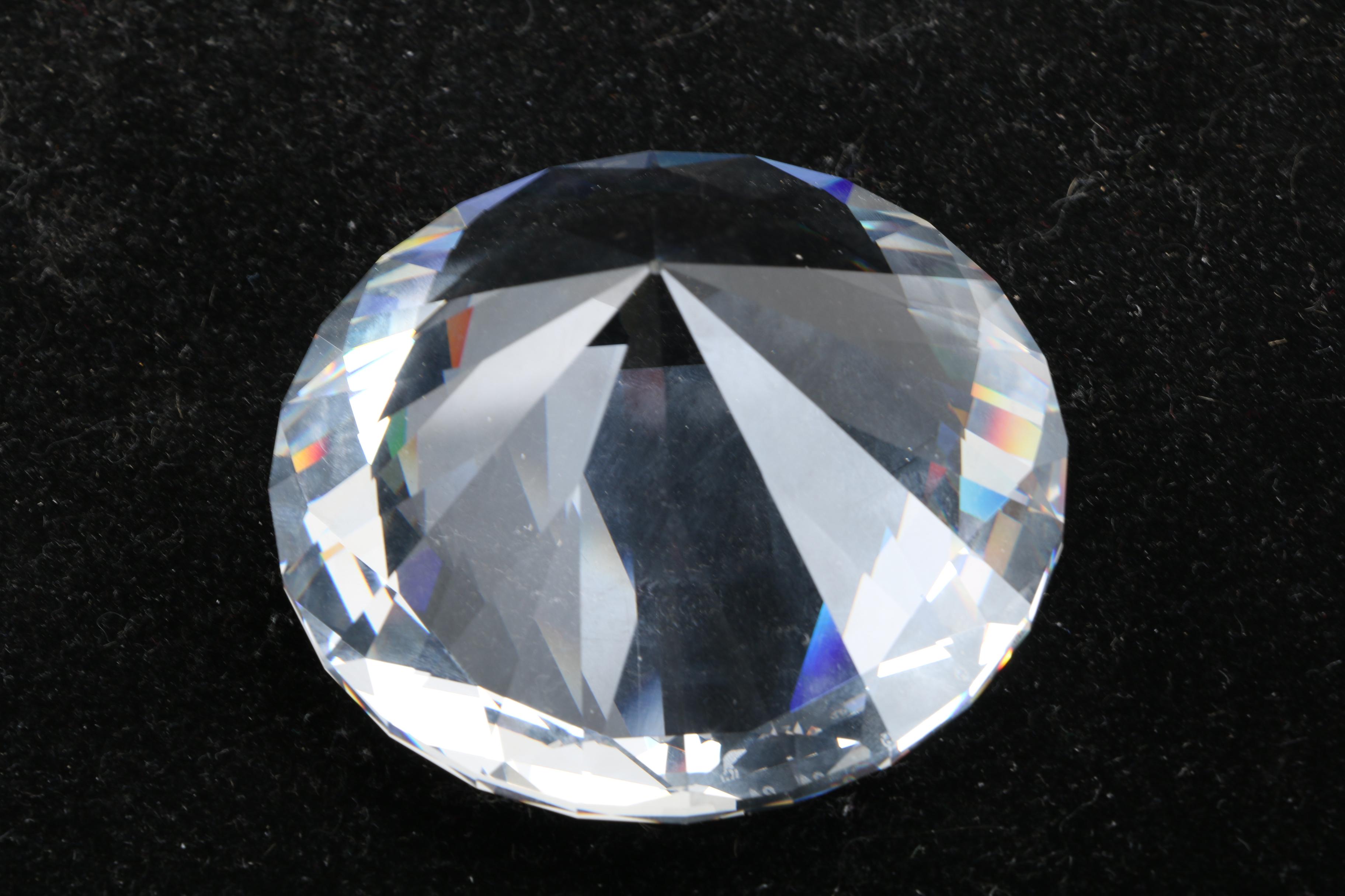 Faceted Crystal "Diamond" Paperweight