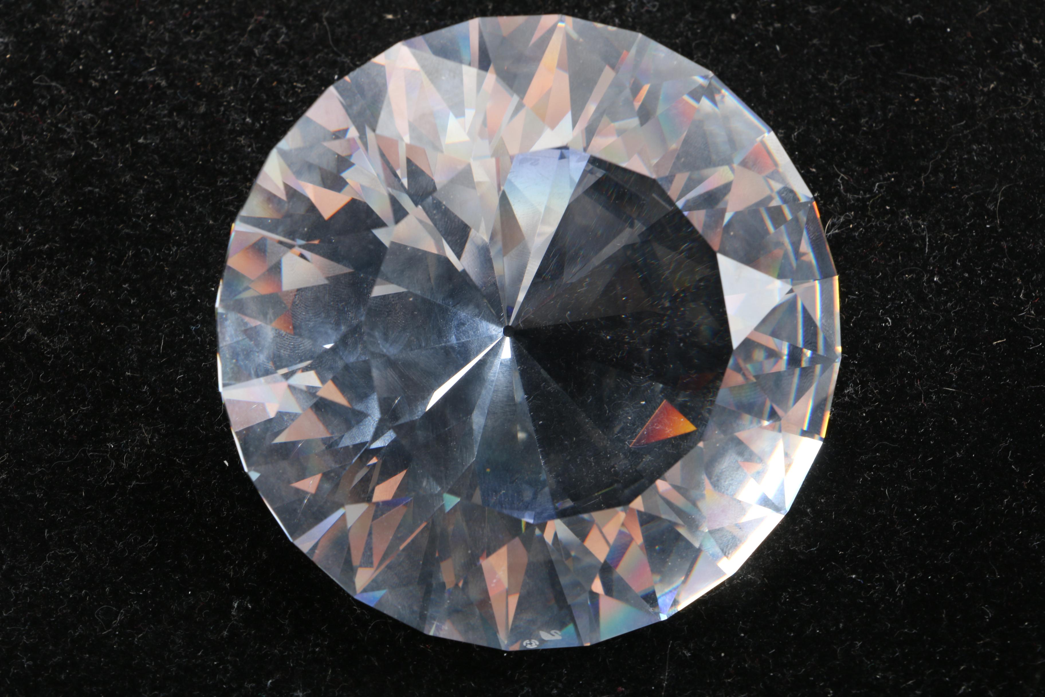 Faceted Crystal "Diamond" Paperweight