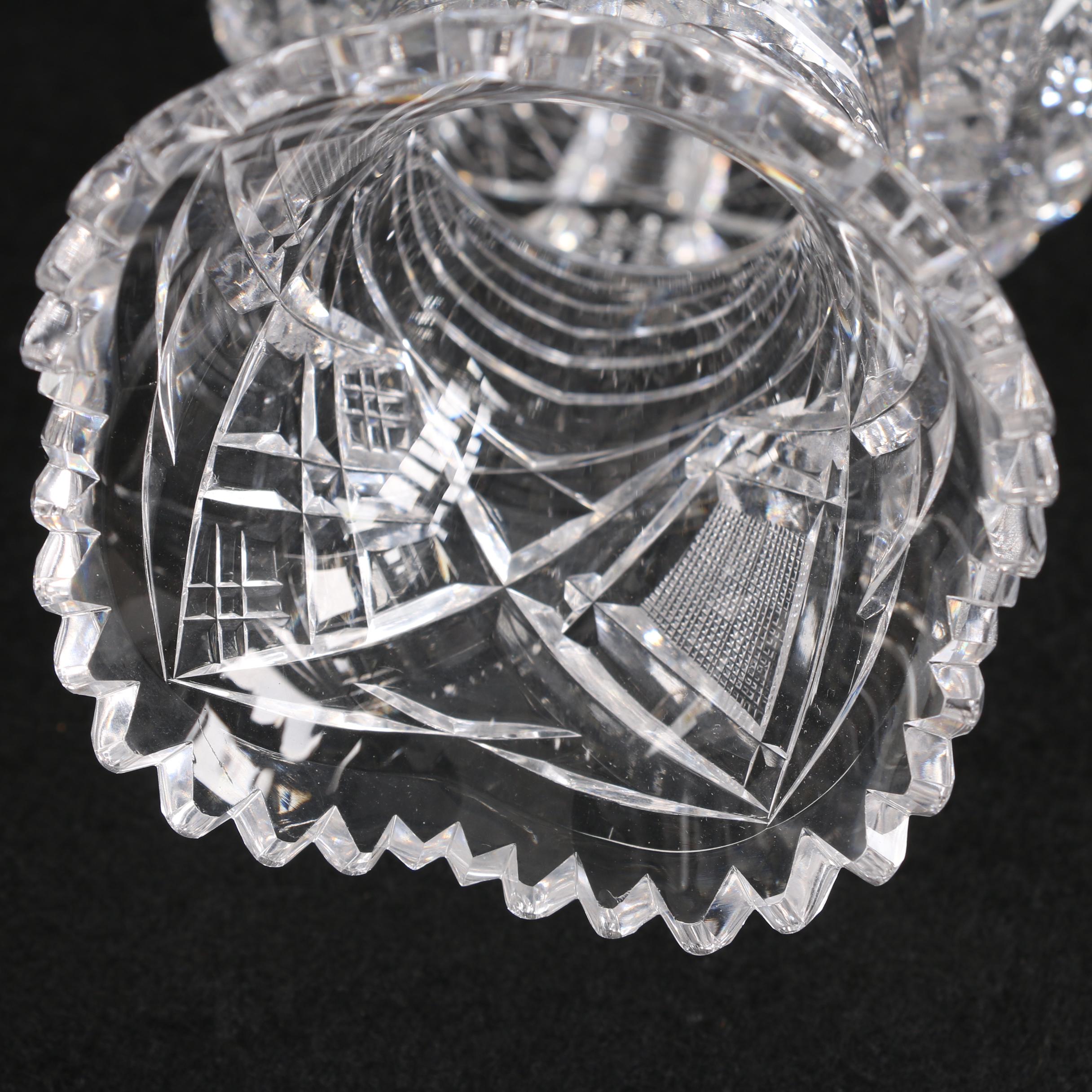 American Brilliant Period Cut Glass Vase