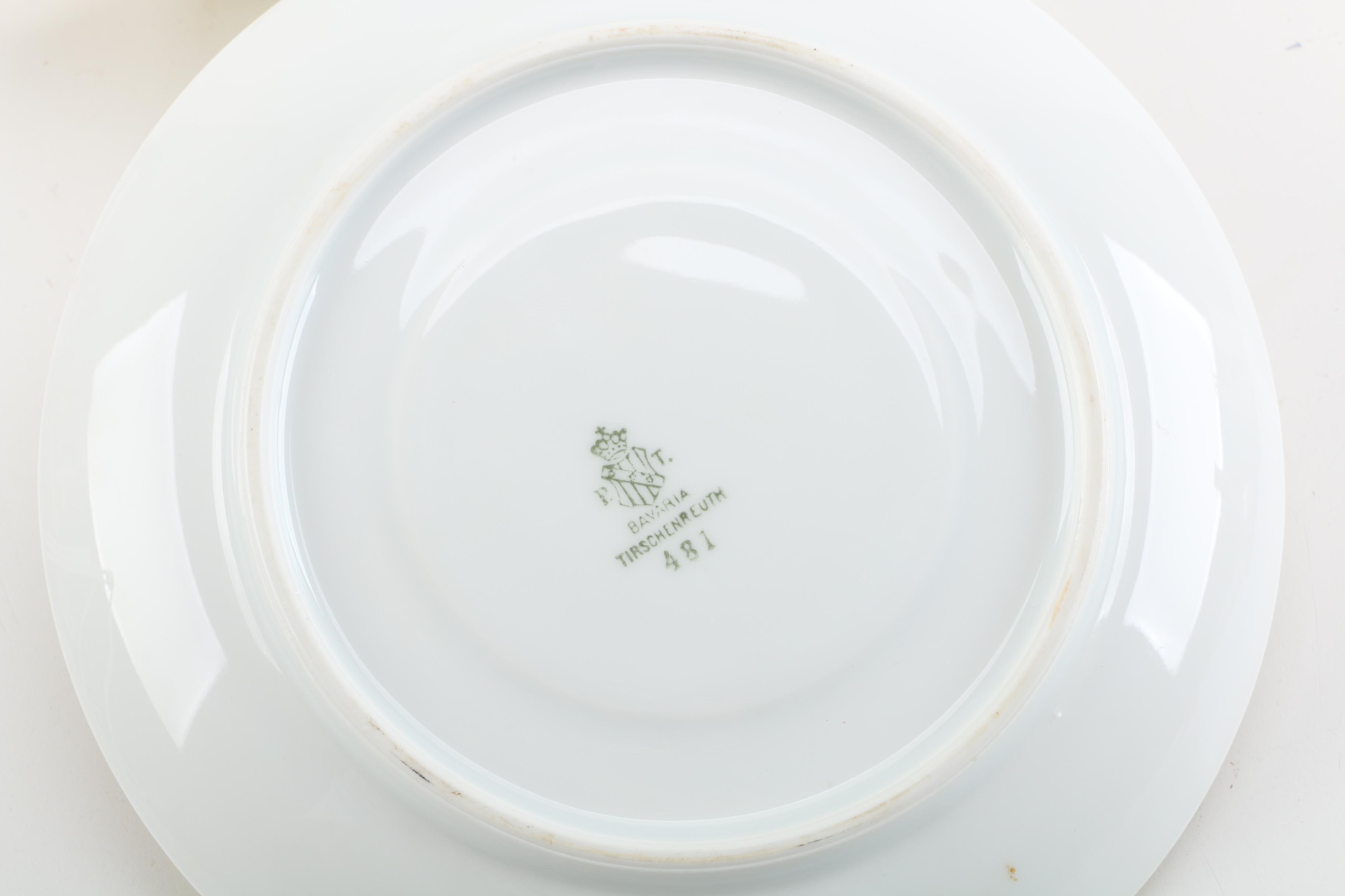 Vintage Tirschenreuth Bavarian Porcelain Bouillon Cup and Saucer
