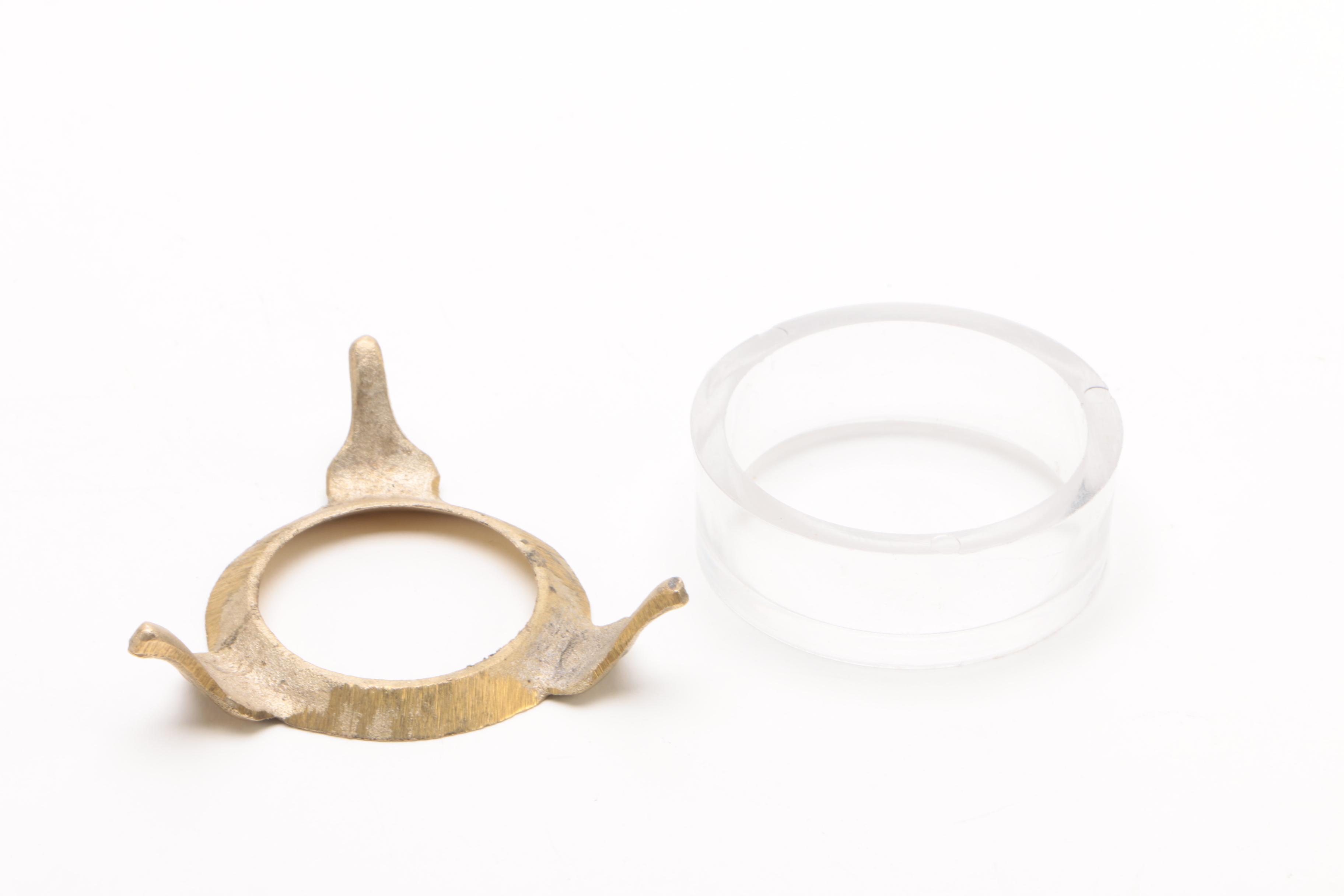 Polished Rose Quartz and Banded Iron Formation Spheres with Stands