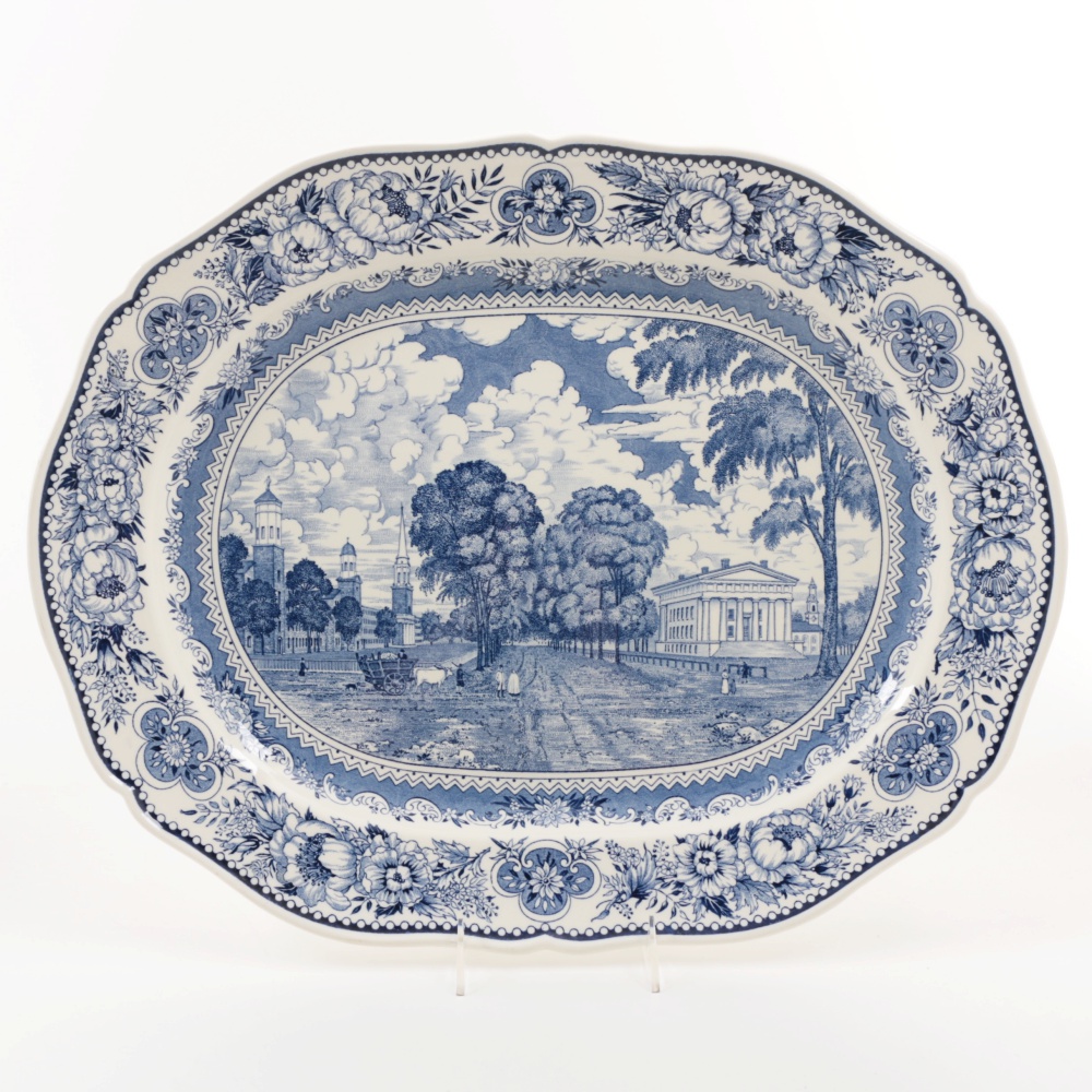 Collection of Vintage Pictorial Wedgwood "Yale" Tableware