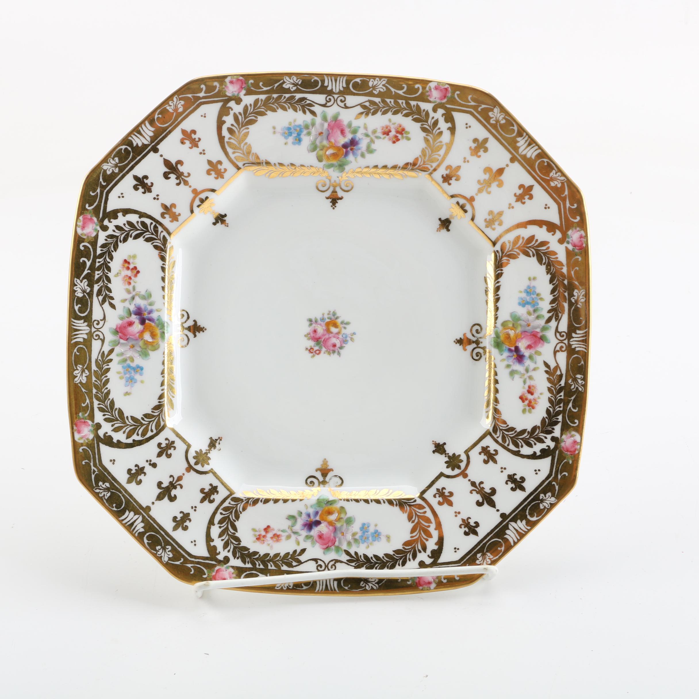 Antique G. Demartine & Co. Limoges Porcelain Plate