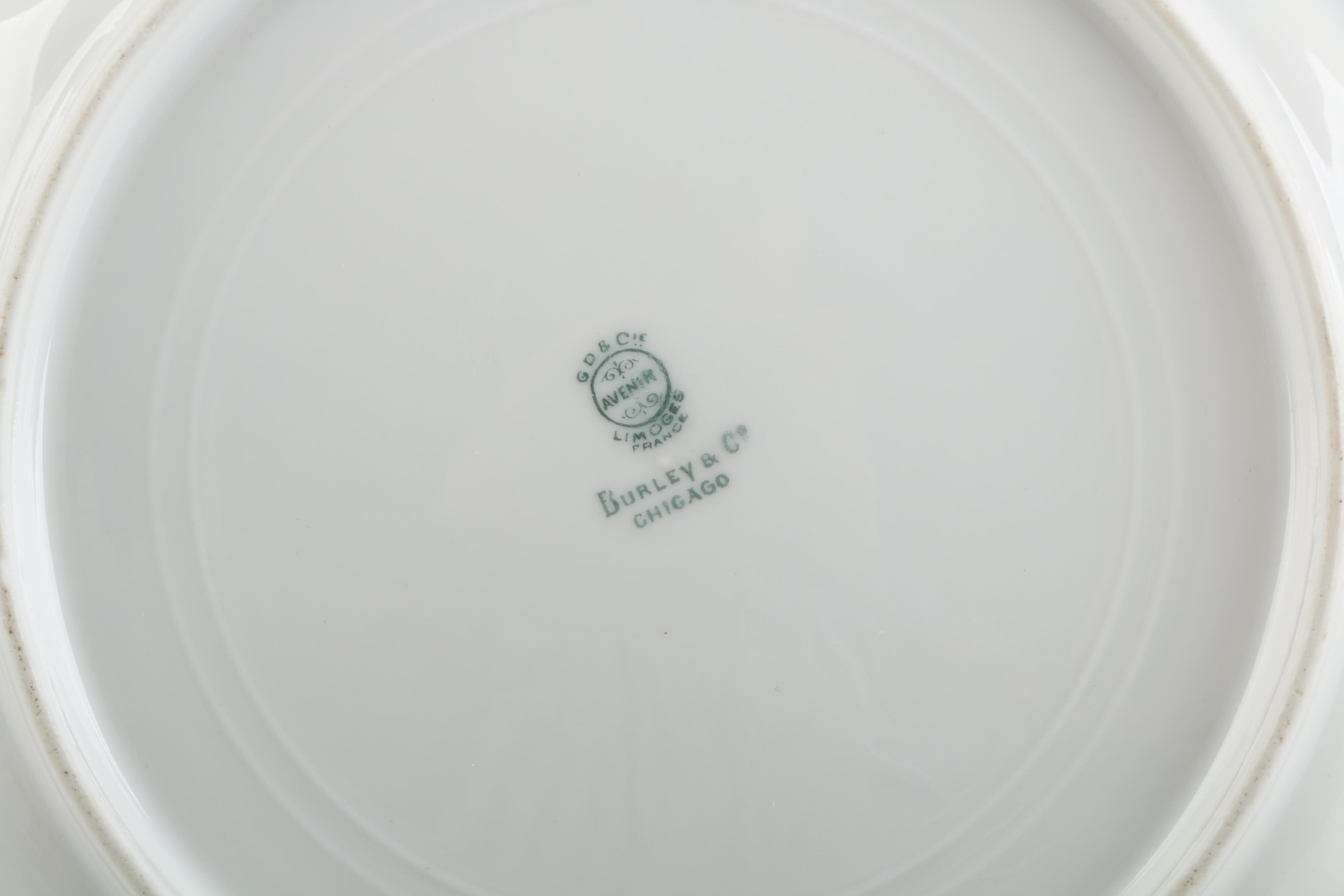 Antique G. Demartine & Co. Limoges Porcelain Plate