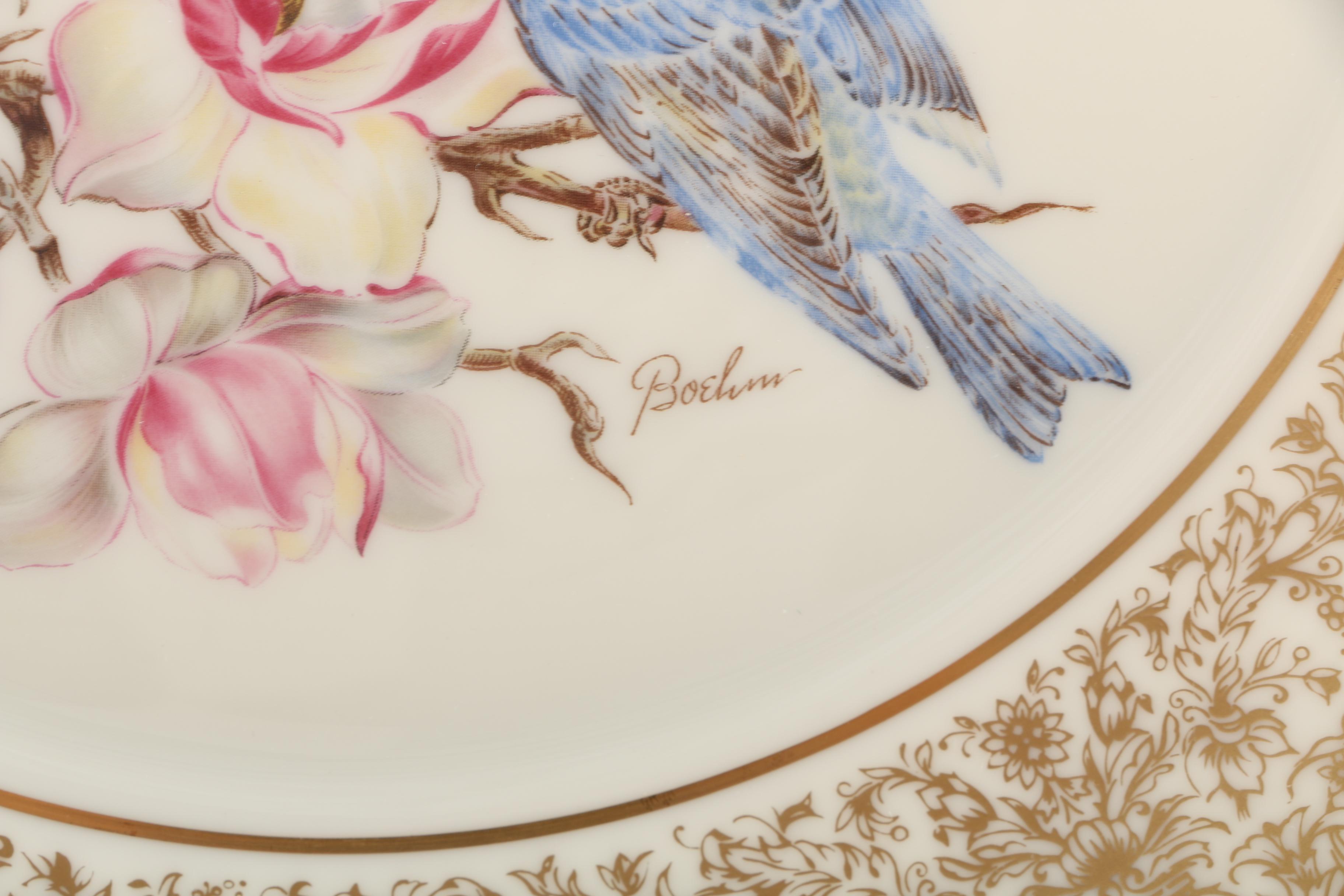 1972 Lenox Limited Edition Boehm Birds "Mountain Bluebird" Collector Plate