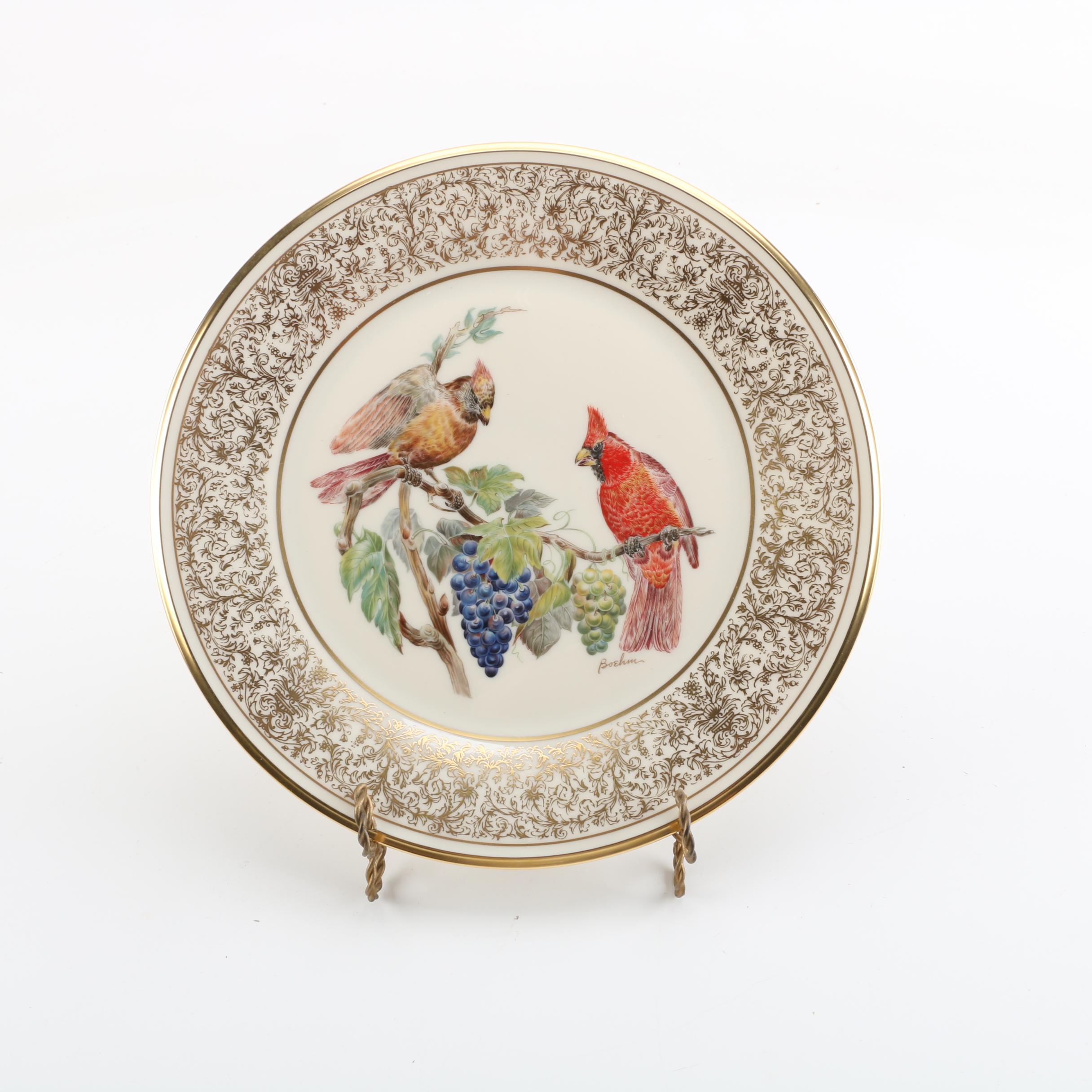 1976 Lenox Limited Edition Boehm Birds "Cardinal" Collector Plate