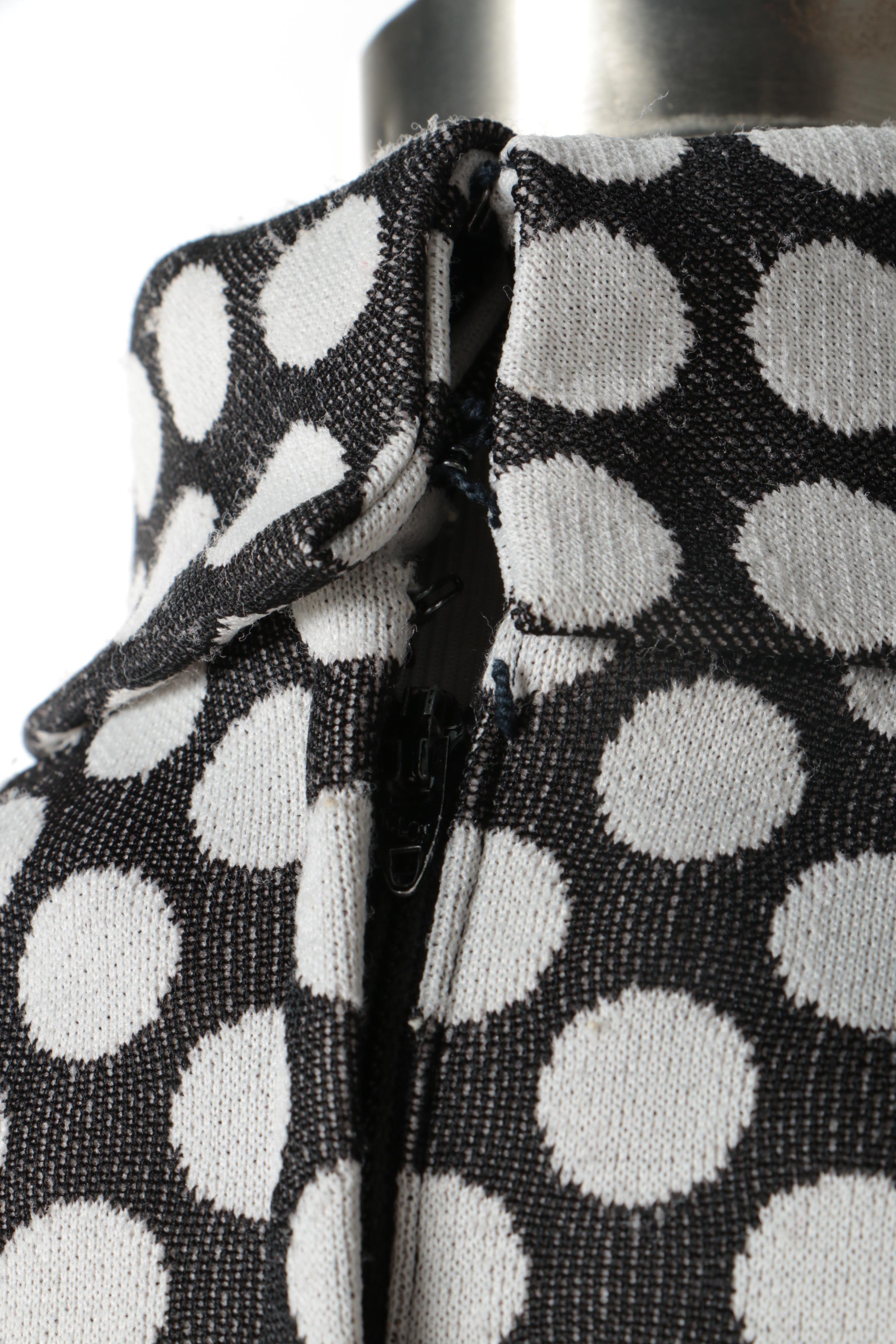 Women's Vintage Black and White Patterned Dresses