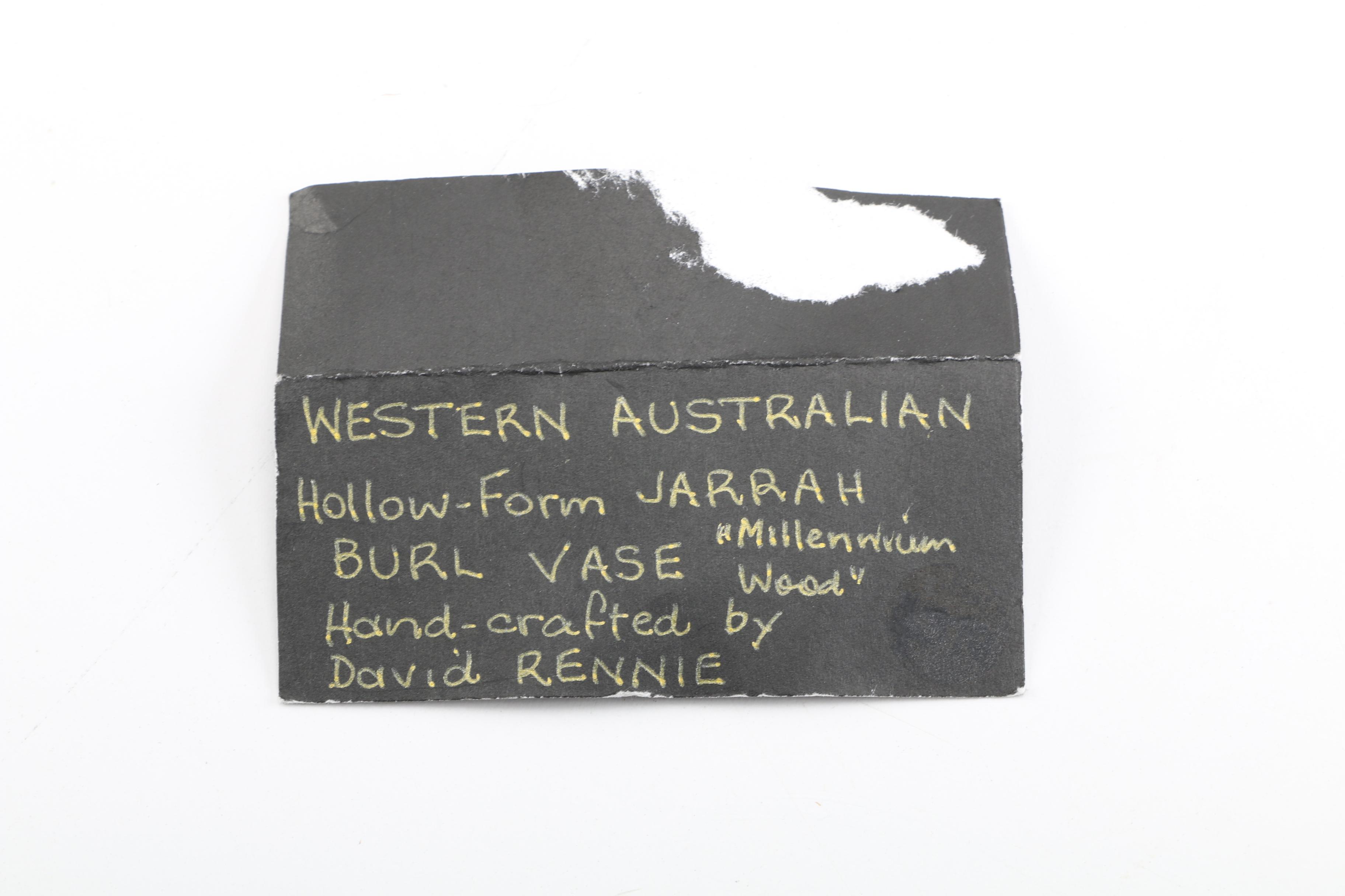 David Rennie Western Australian Jarrah Burl Wood Vase