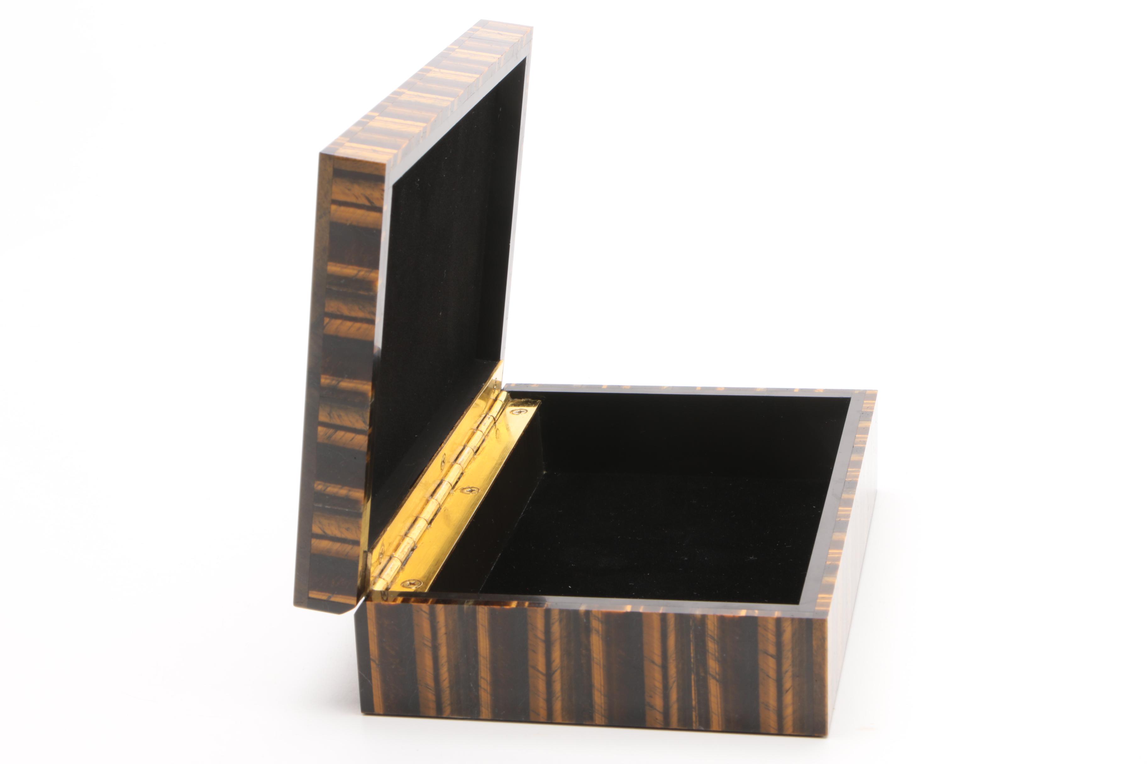 Polished Tiger's Eye Decorative Box