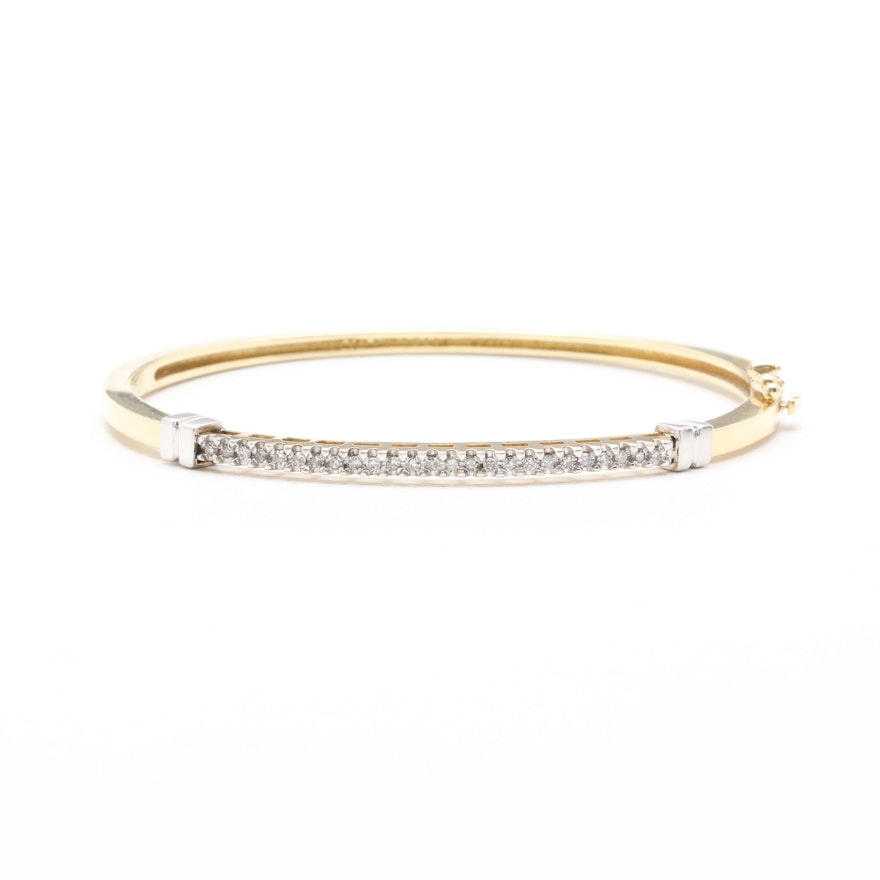 10K Yellow Gold Diamond Bracelet