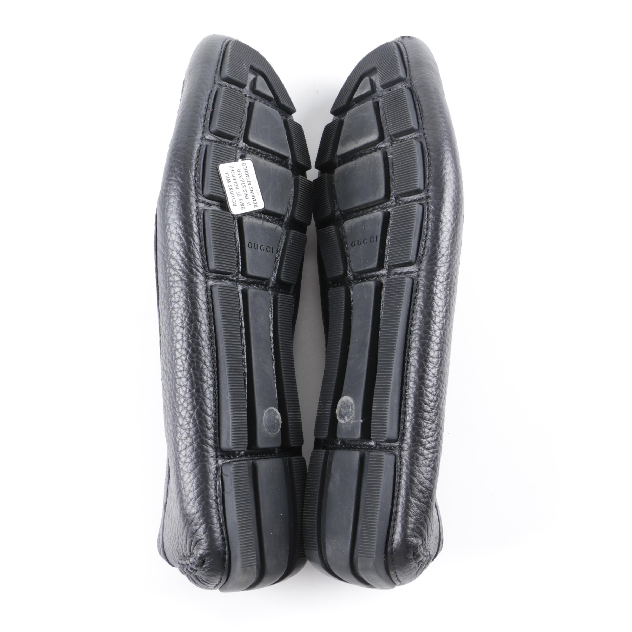 Women's Gucci Black Leather Loafers