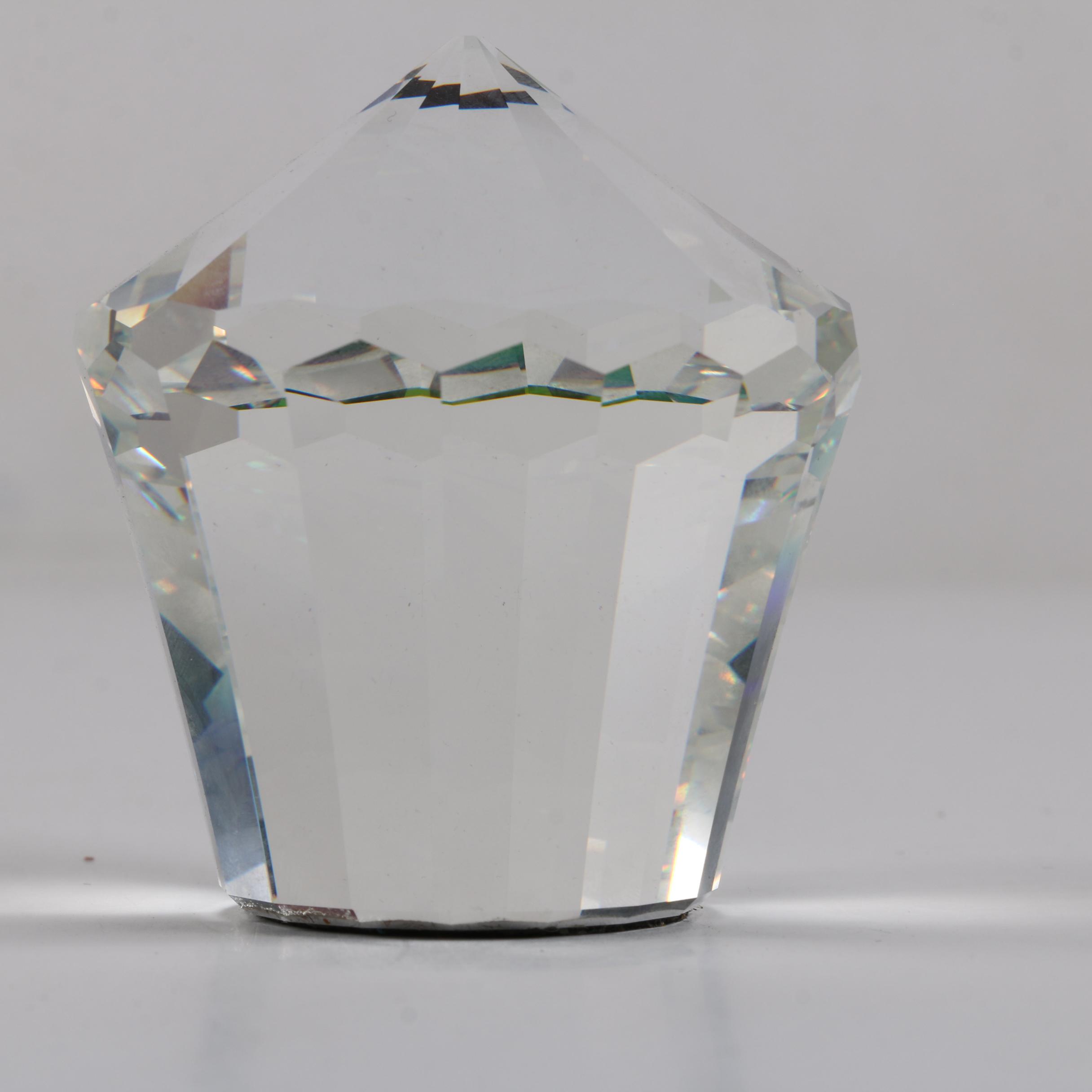 Swarovski Crystal Vitrail Paperweight with Other Vitrail Paperweights