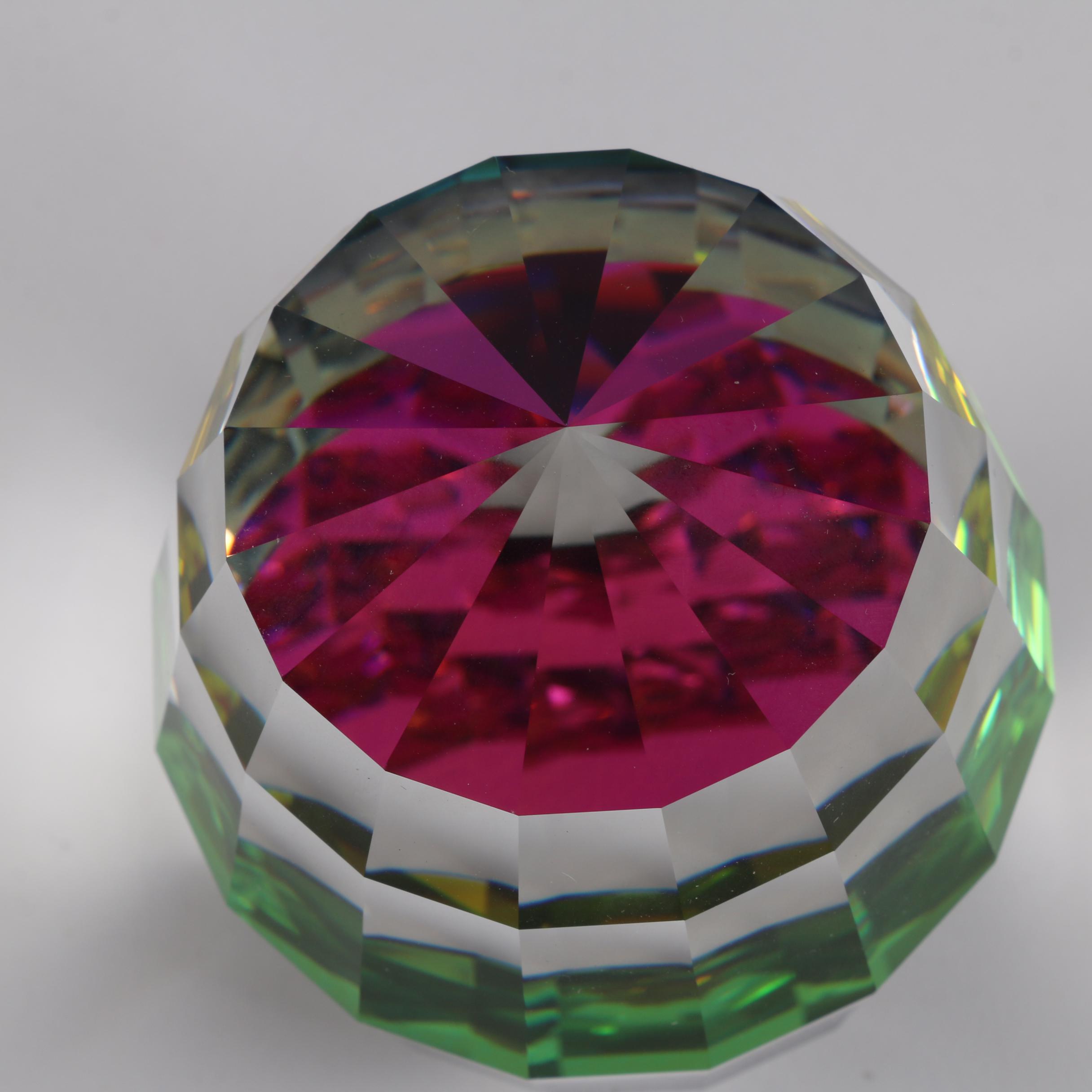 Swarovski Crystal Vitrail Paperweight with Other Vitrail Paperweights