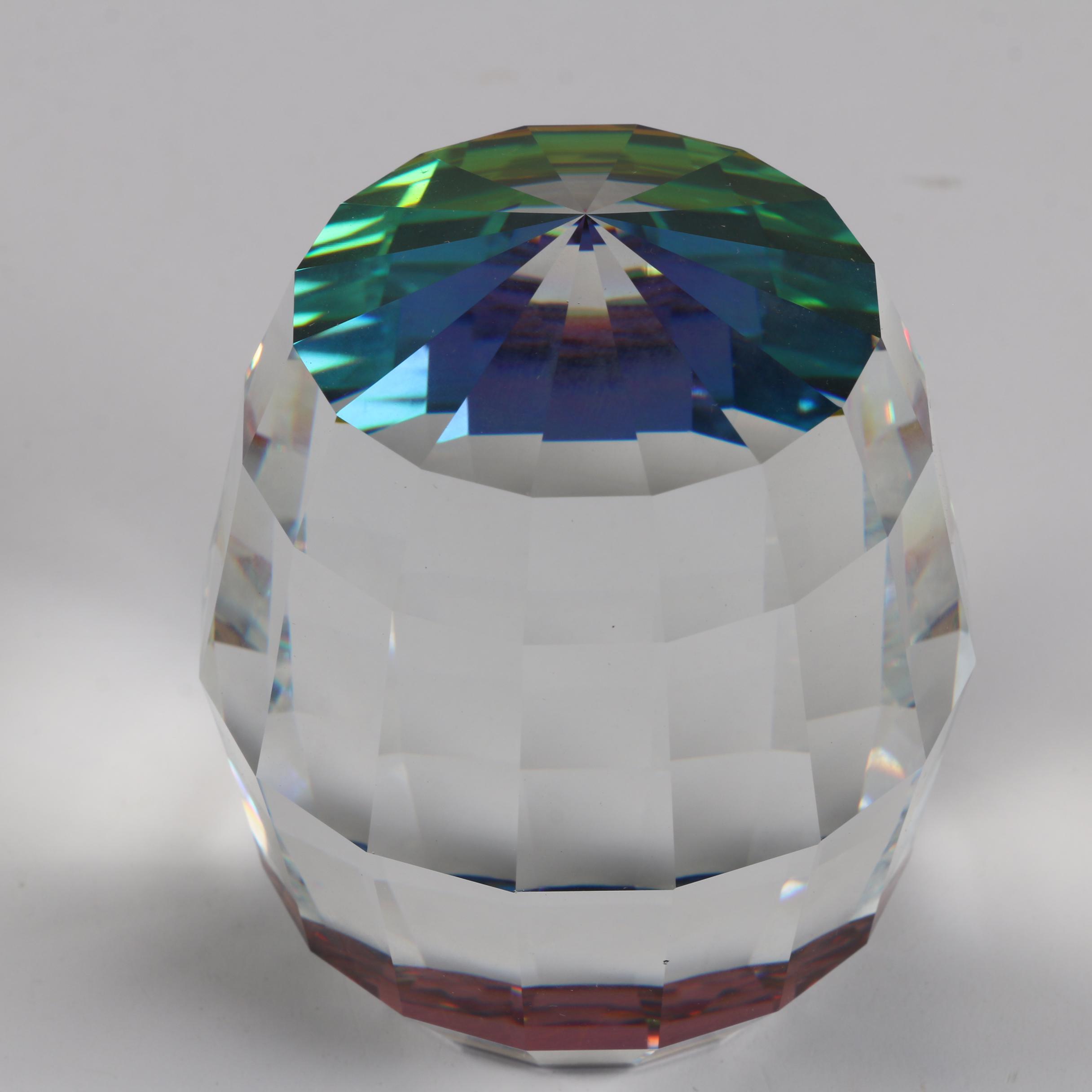 Swarovski Crystal Vitrail Paperweight with Other Vitrail Paperweights
