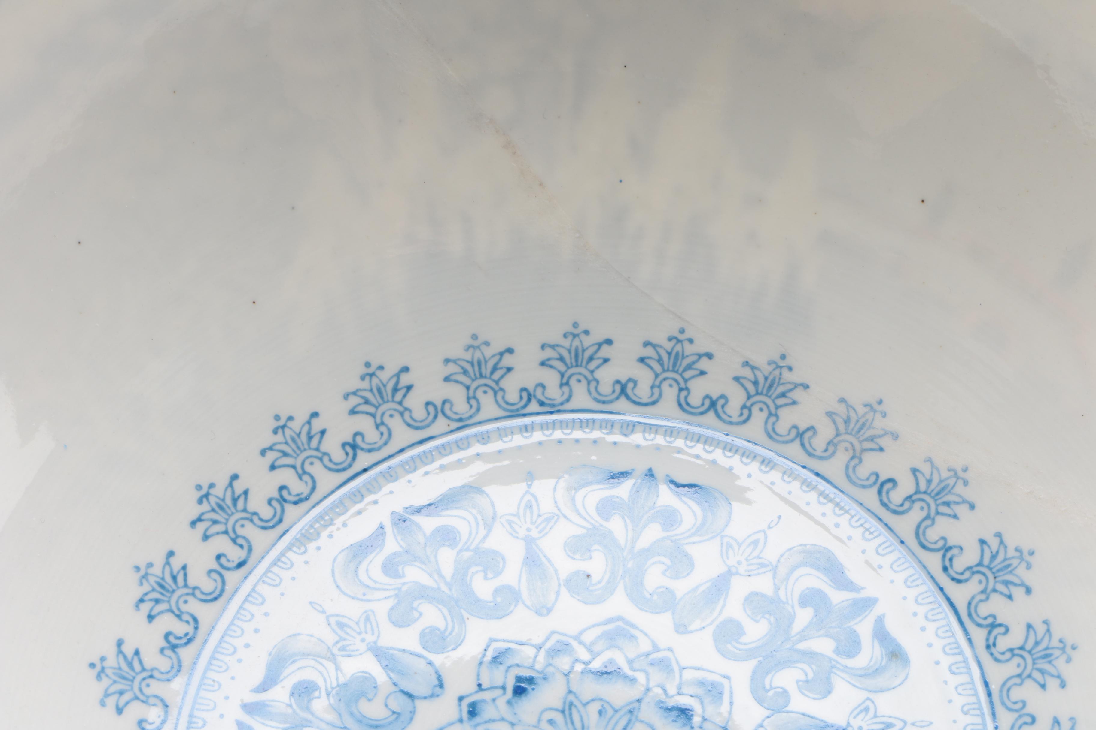 Vintage Chinese Eggshell Porcelain Bowl with Stand