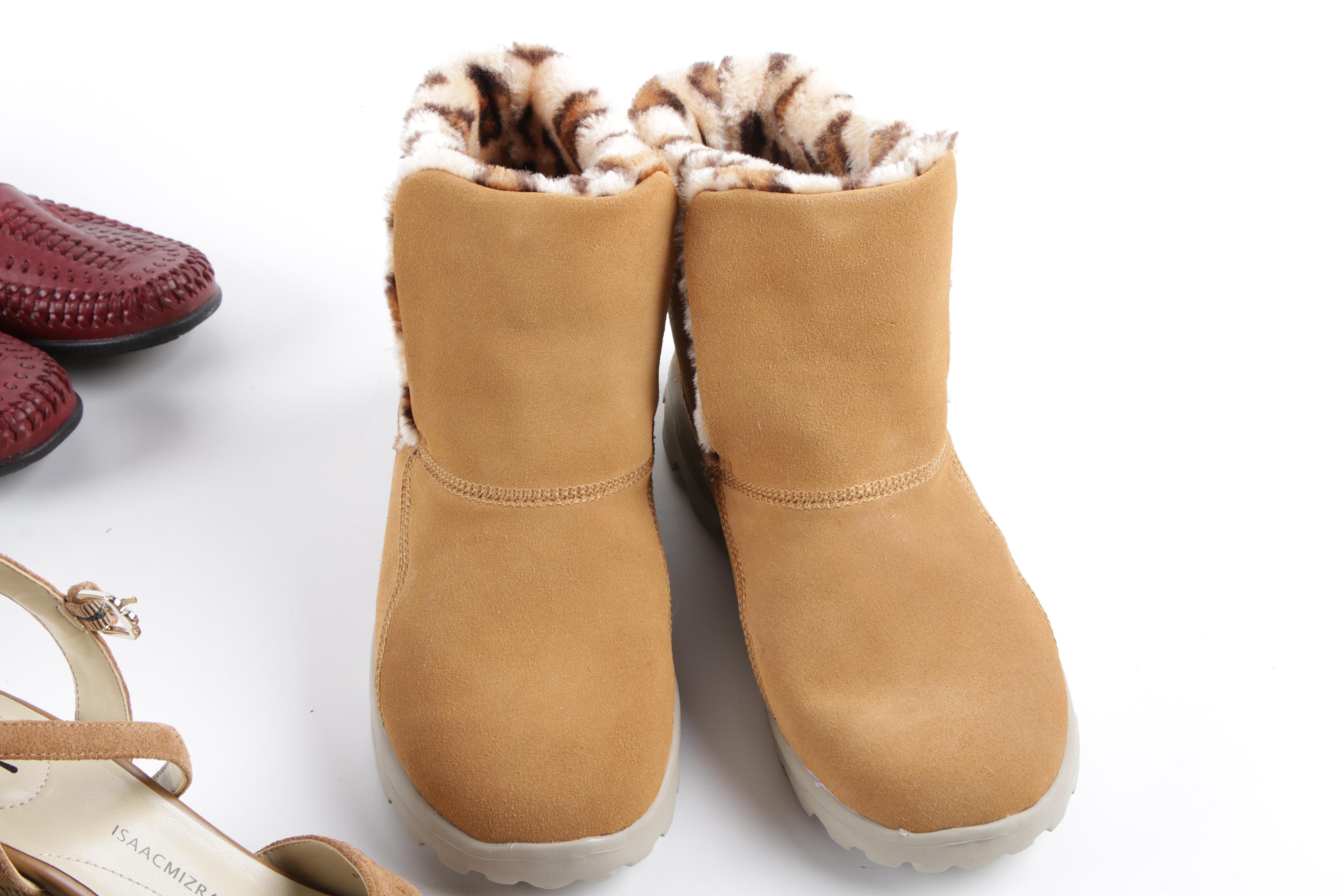 Six Pairs of Women's Shoes Featuring Isaac Mizrahi Wedge Sandals