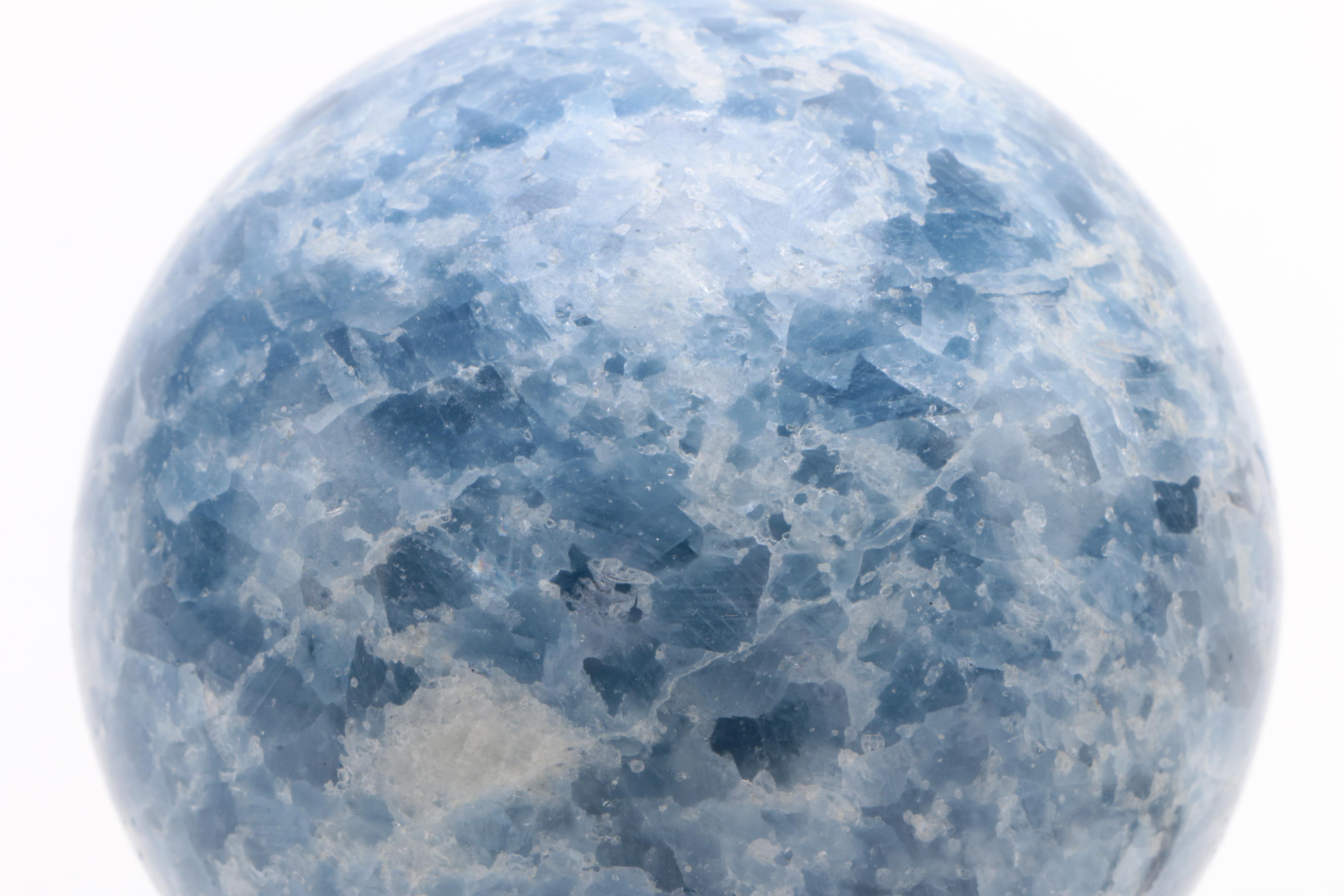 Calcite, Quartz, and Pyrite and Hematite Mix Spheres with Brass Stands