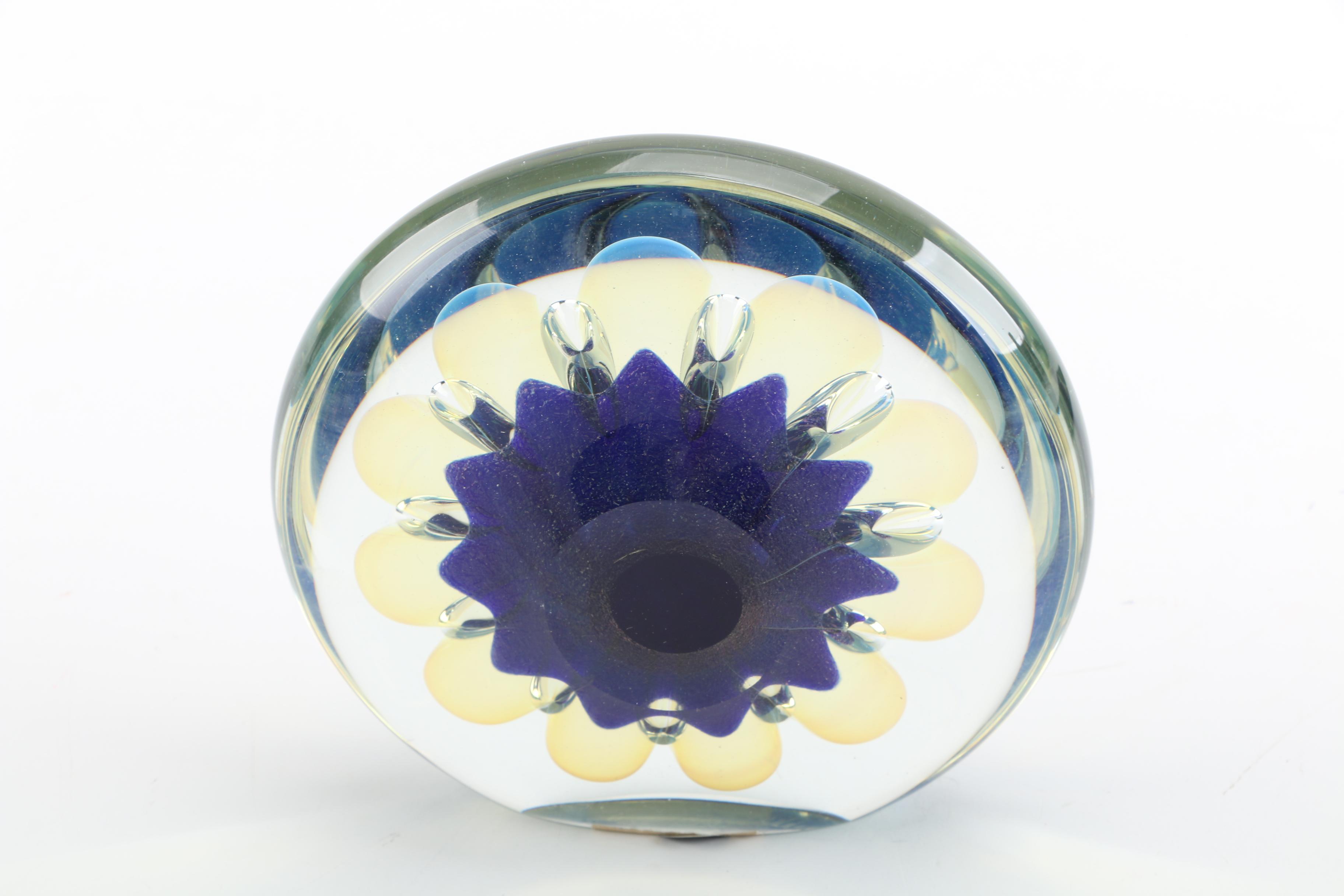 Art Glass Floral Sculpture