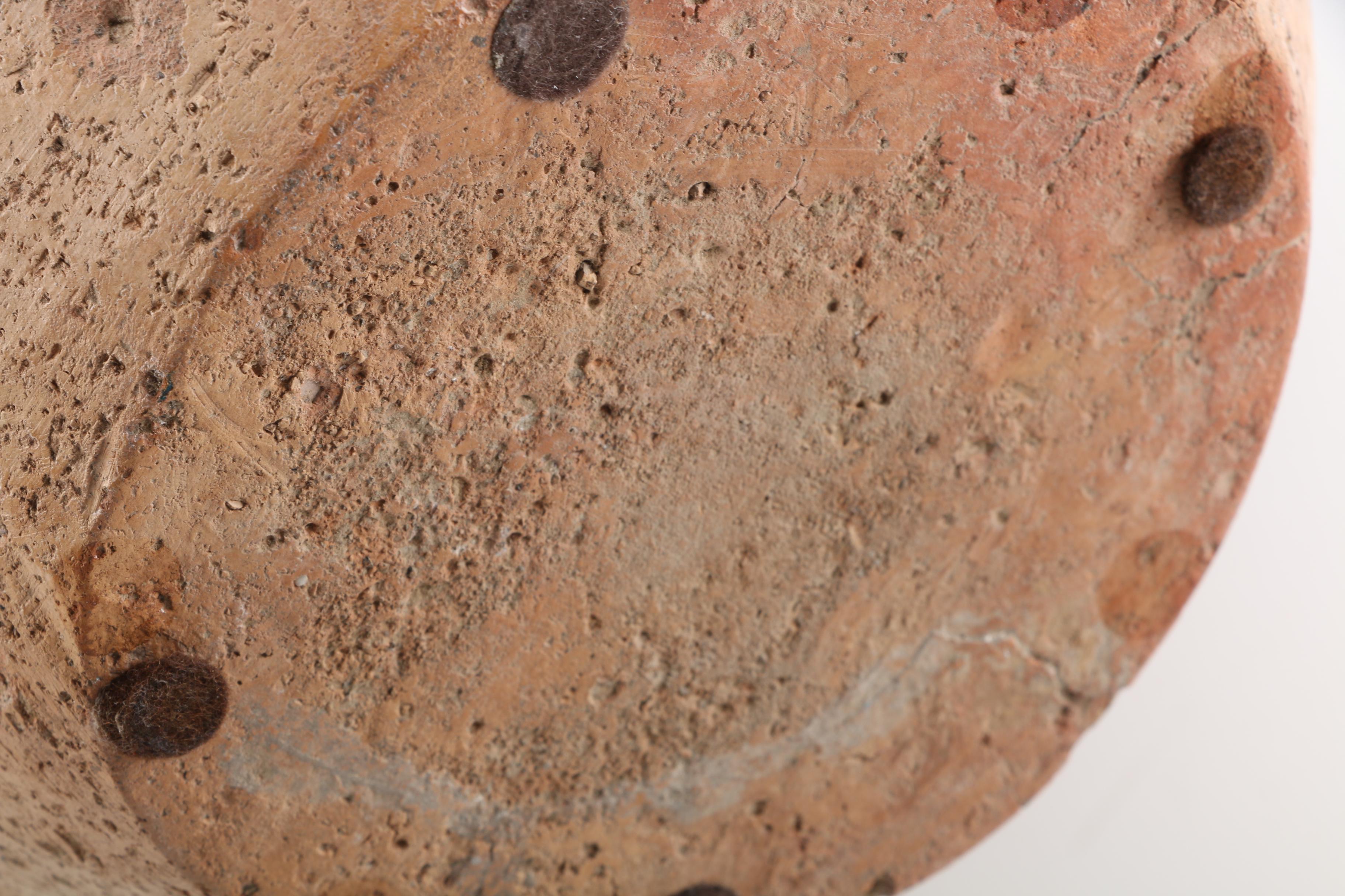 South American Style Polychrome Pottery Collared Vase