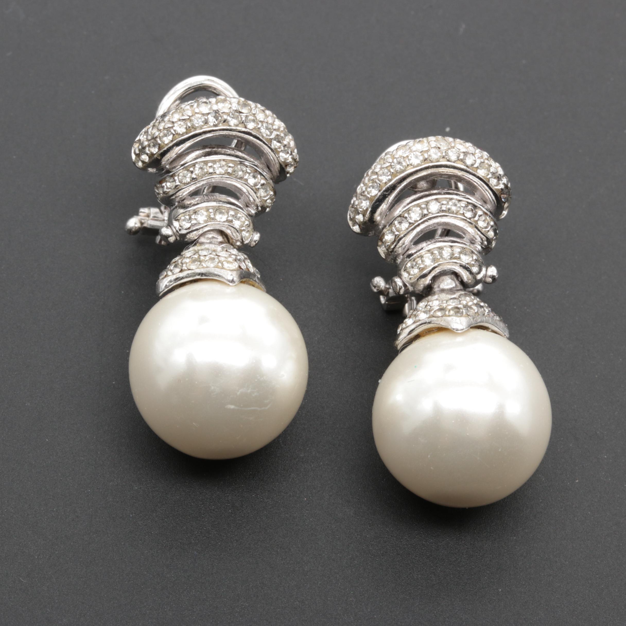 Sterling Silver Majorica Imitation Pearl and Cubic Zirconia Jewelry Assortment