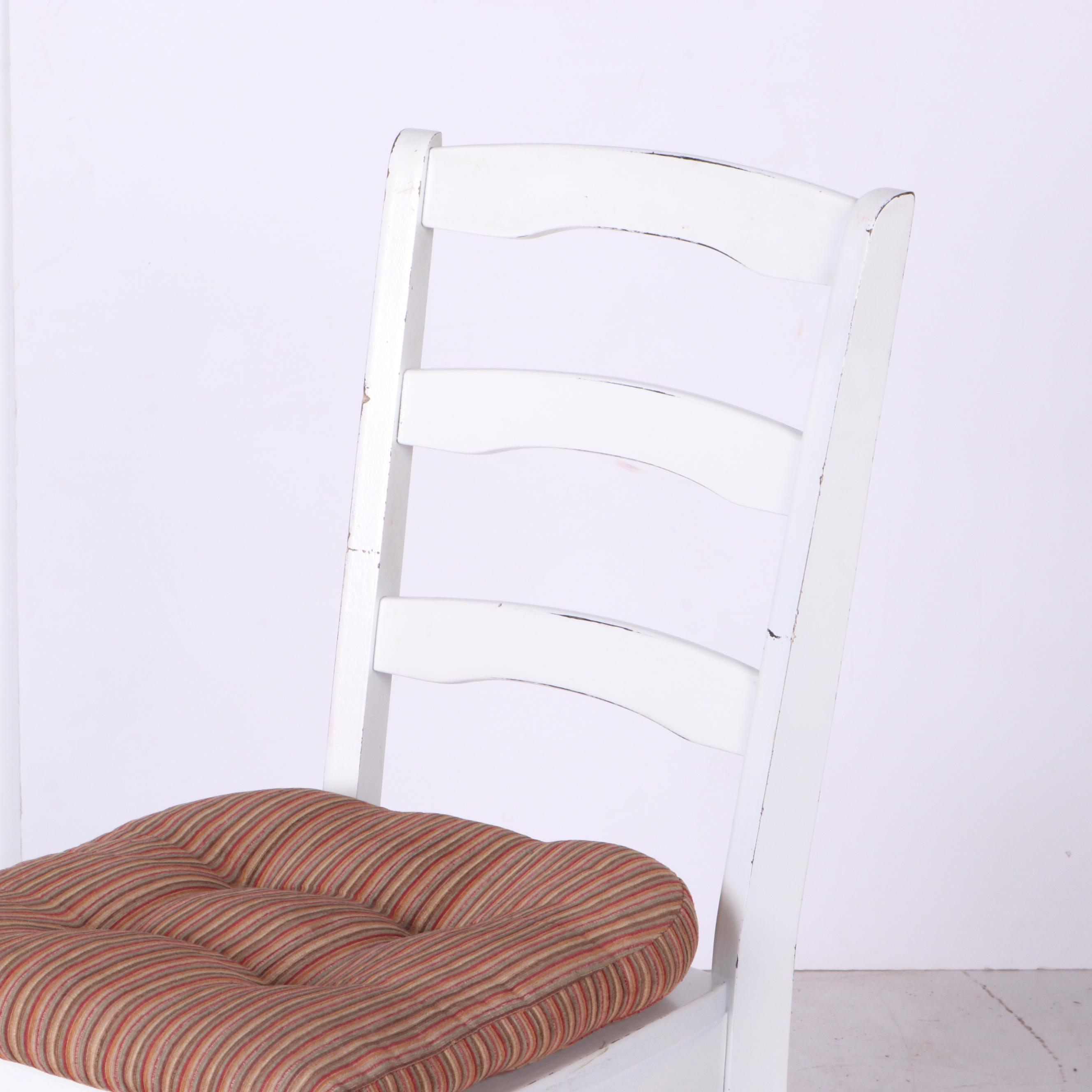Contemporary White Painted Table with Side Chair