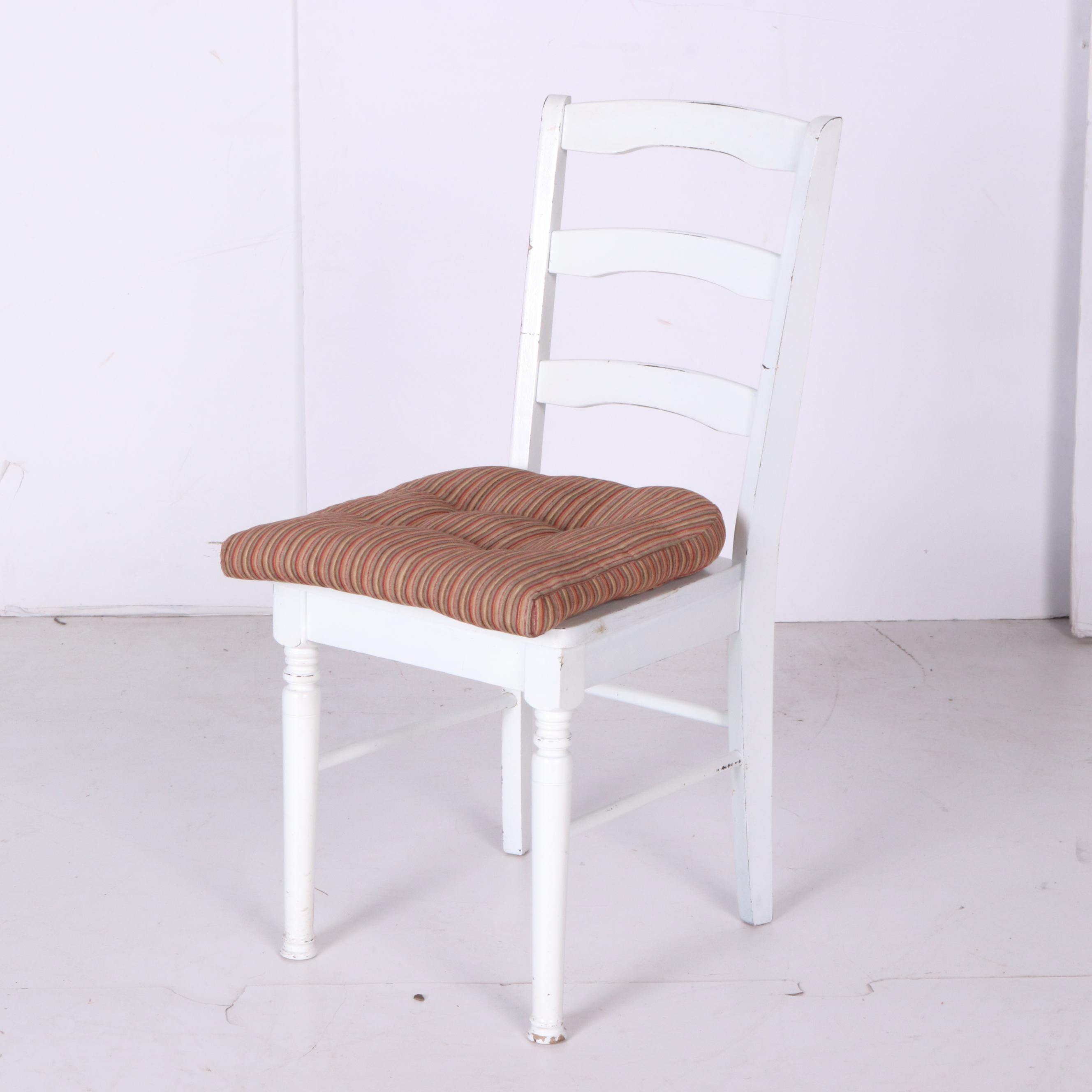 Contemporary White Painted Table with Side Chair