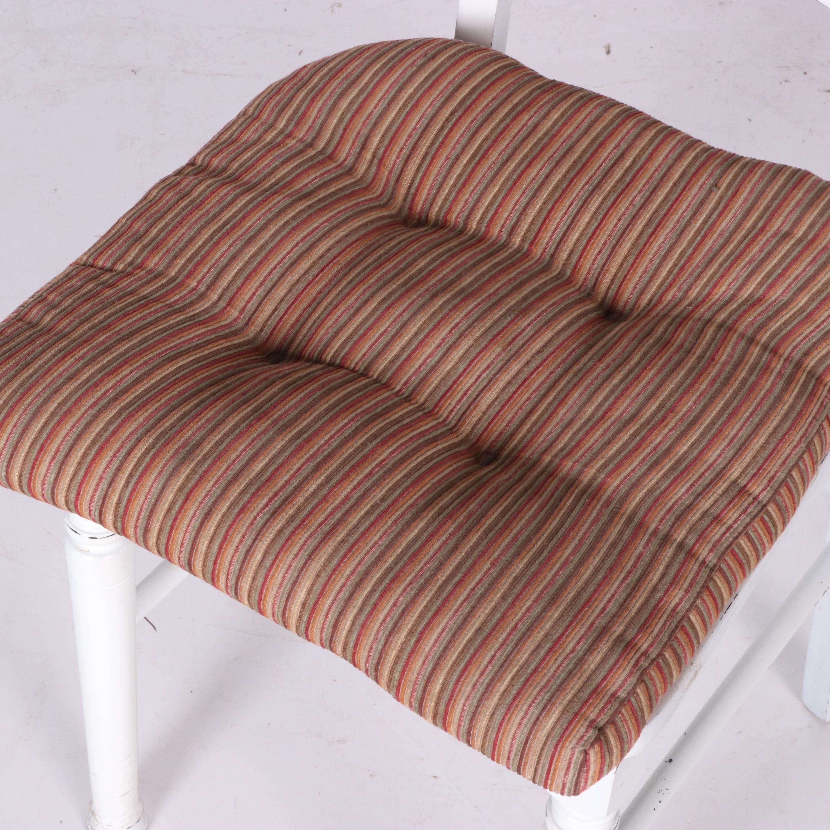 Contemporary White Painted Table with Side Chair