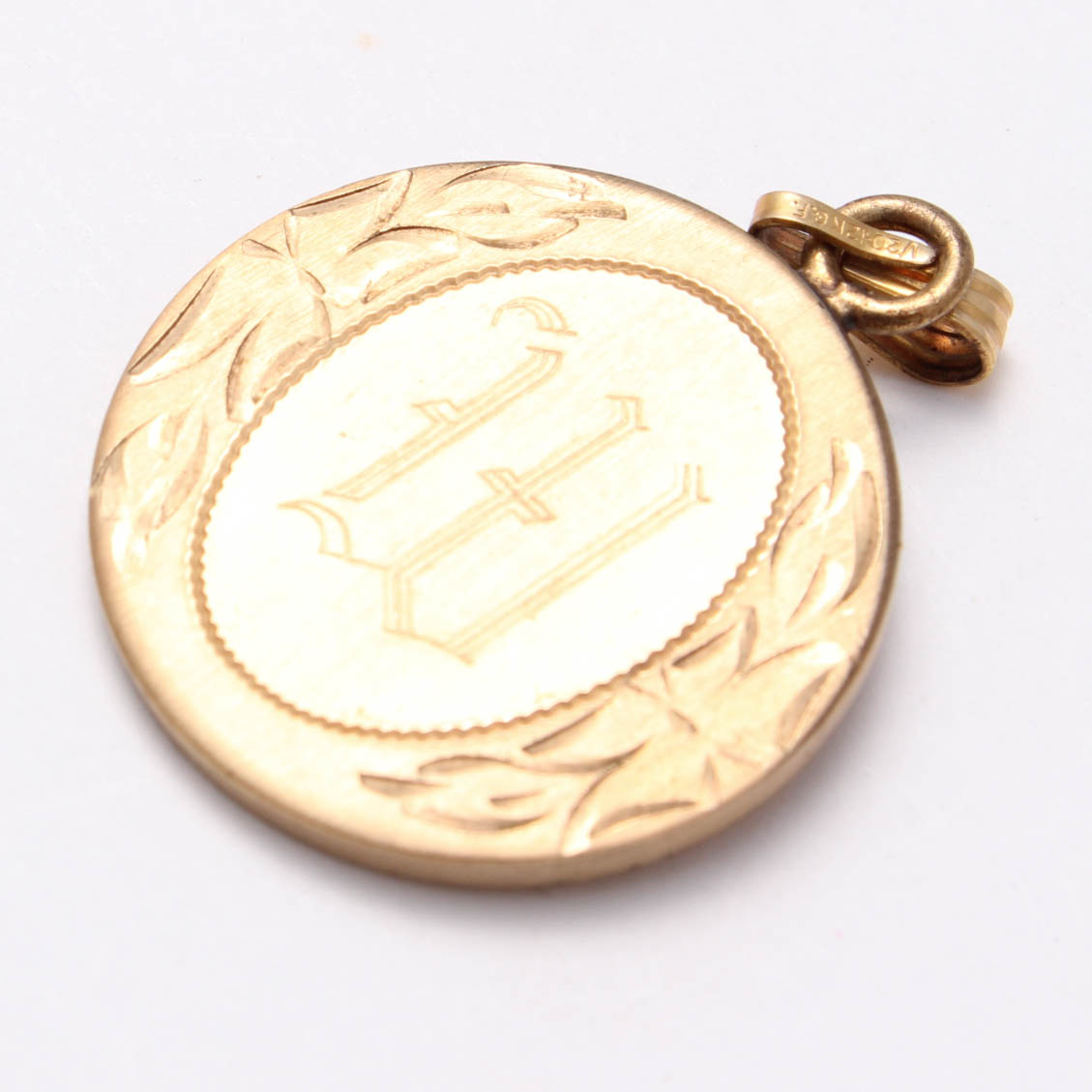 Vintage 14K Gold Plated Bracelet and Engraved Pendant