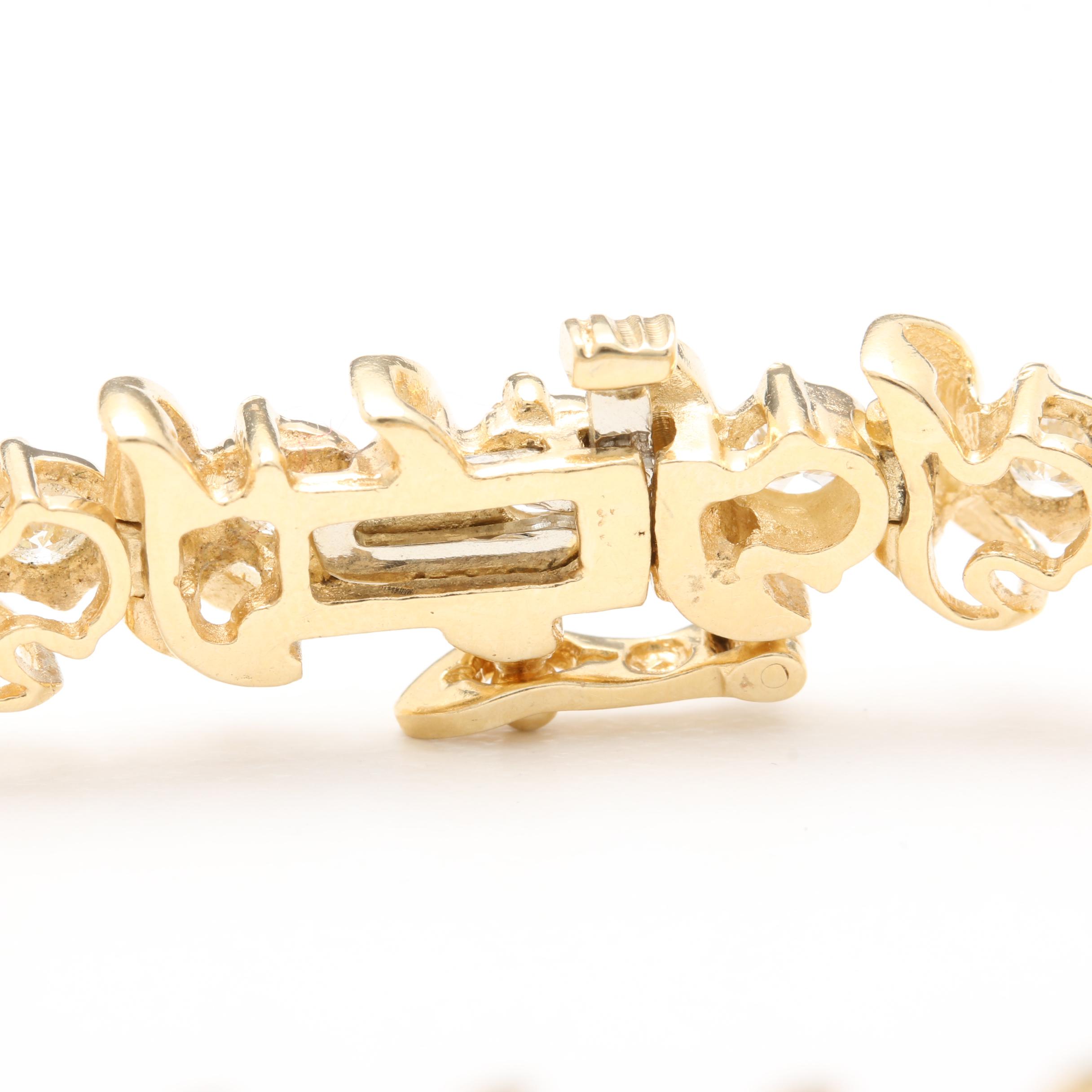 14K Yellow Gold 5.10 CTW Diamond Bracelet