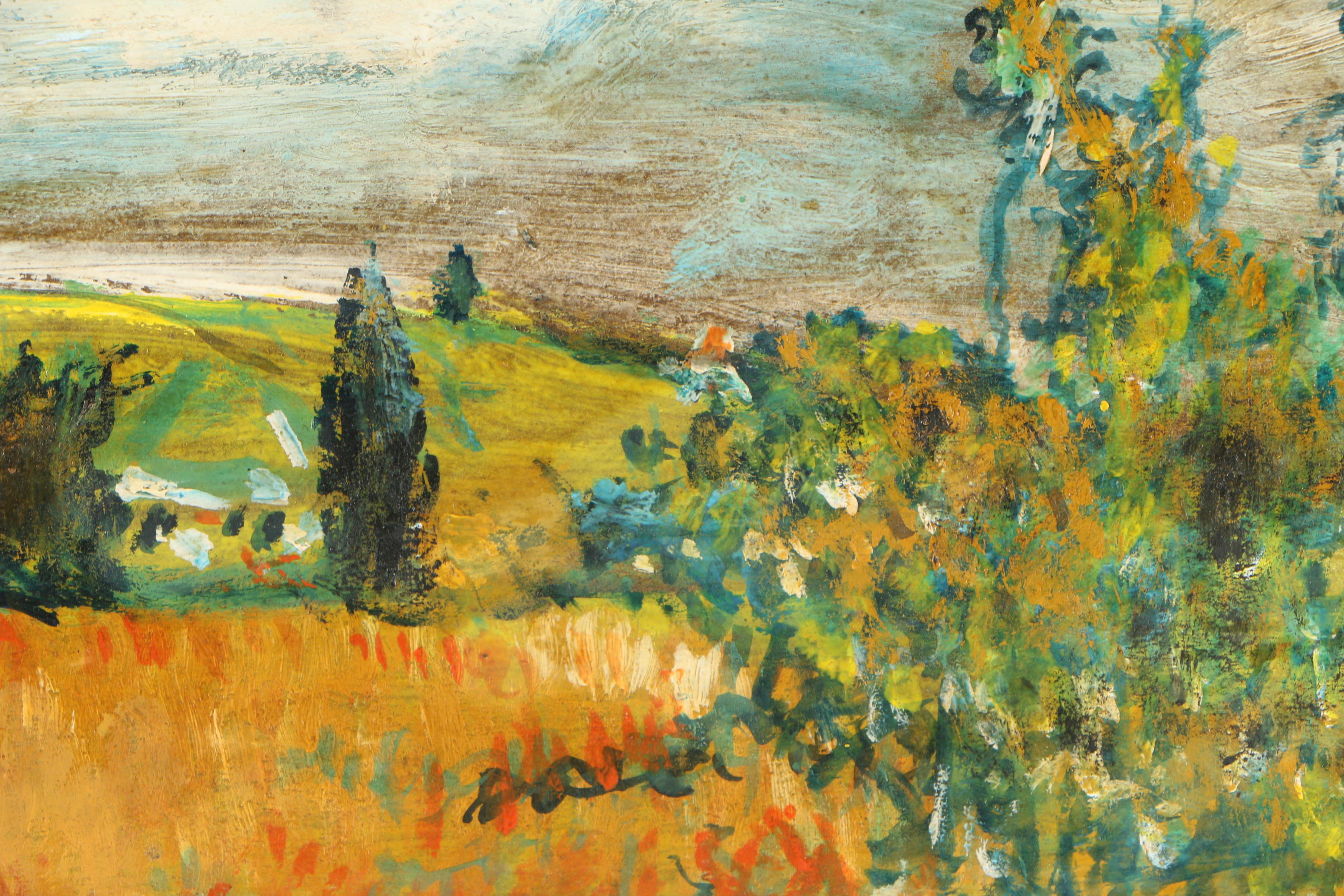 Svincev Mixed Media Landscape Painting