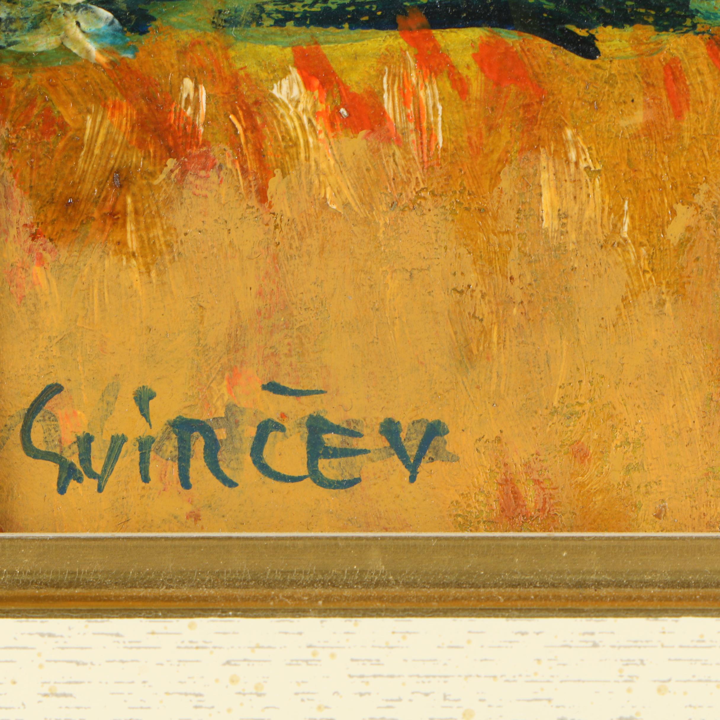 Svincev Mixed Media Landscape Painting