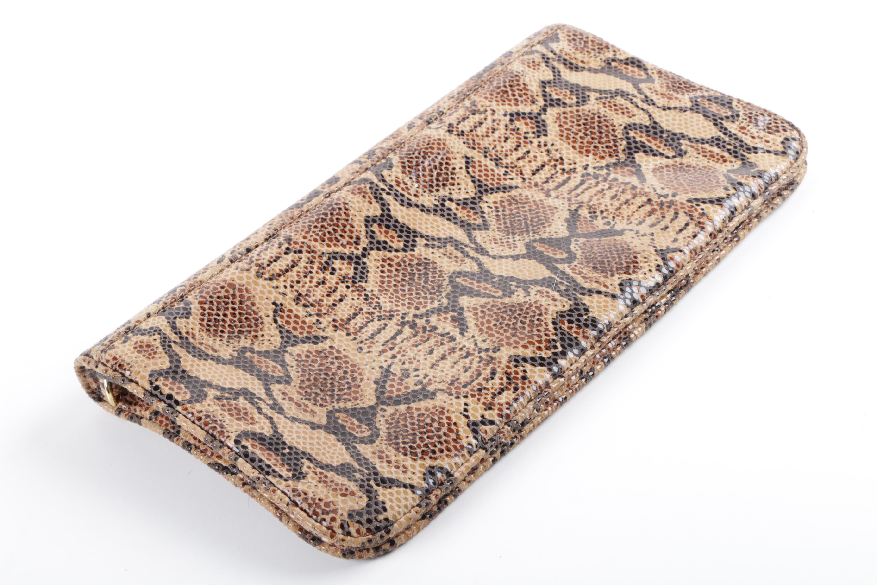 Tory Burch Audra Reva Python Embossed Clutch