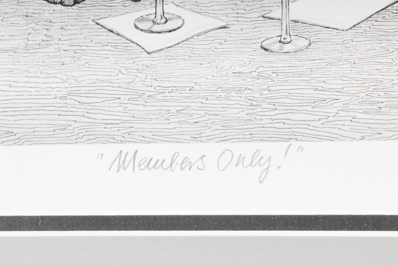 Curt Frankenstein Limited Edition Lithographic Print "Members Only!"